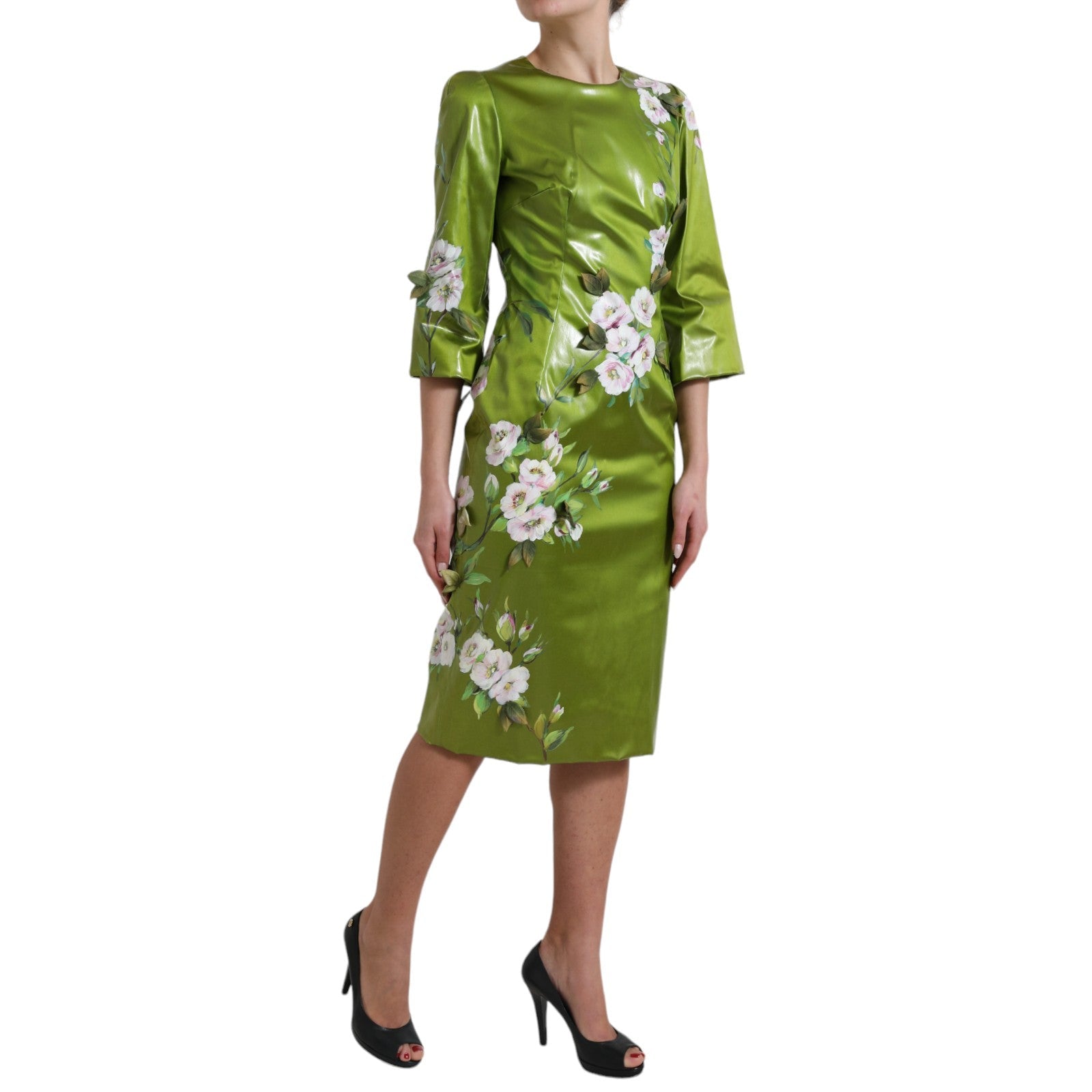 Robe Dolce & Gabbana Midi verte Dolce & Gabbana