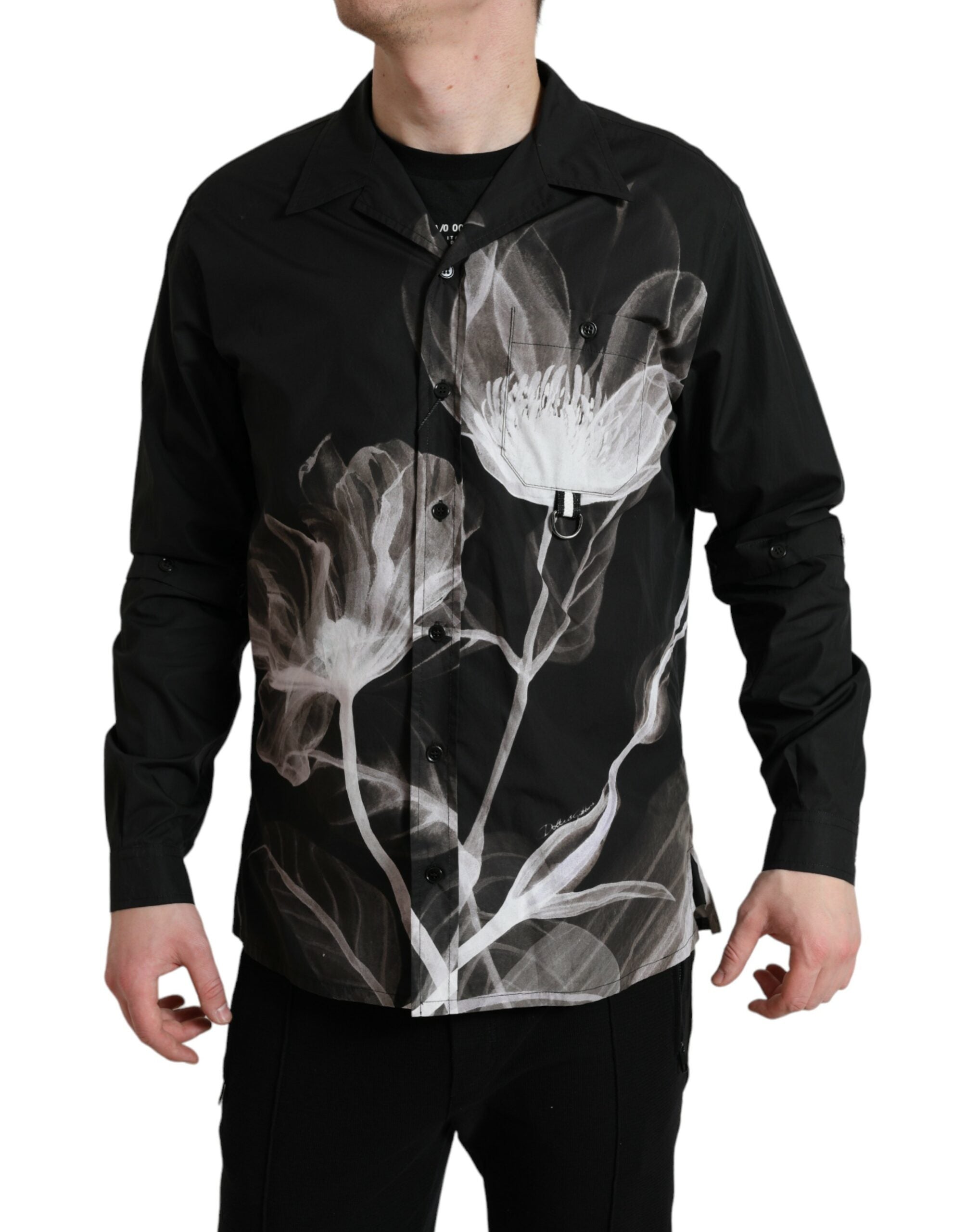 Chemise Dolce & Gabbana à fleurs noires