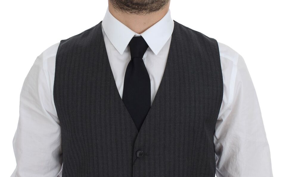 Veste Dolce & Gabbana Single breasted noire rayée