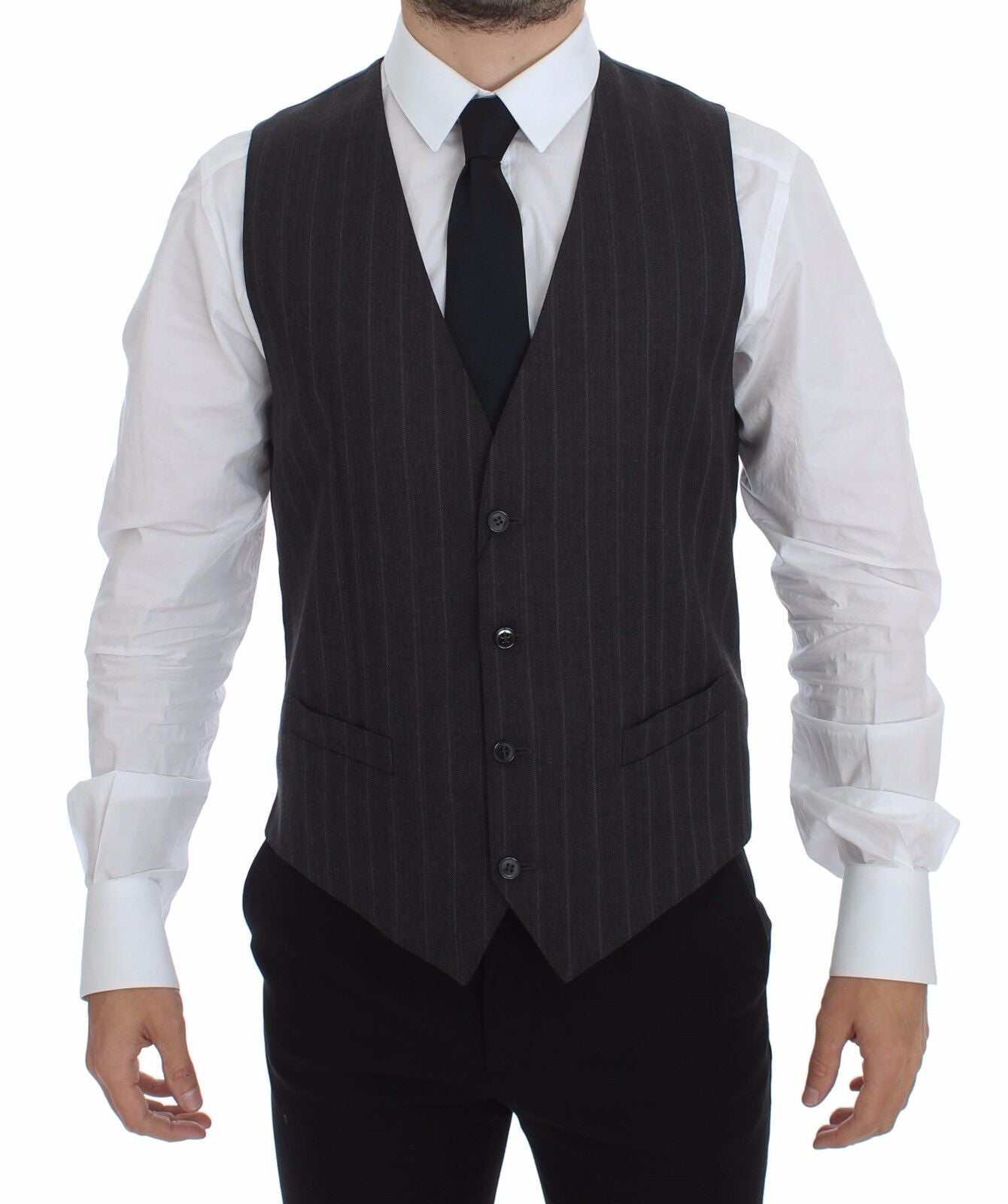 Gilet Dolce & Gabbana gris rayé