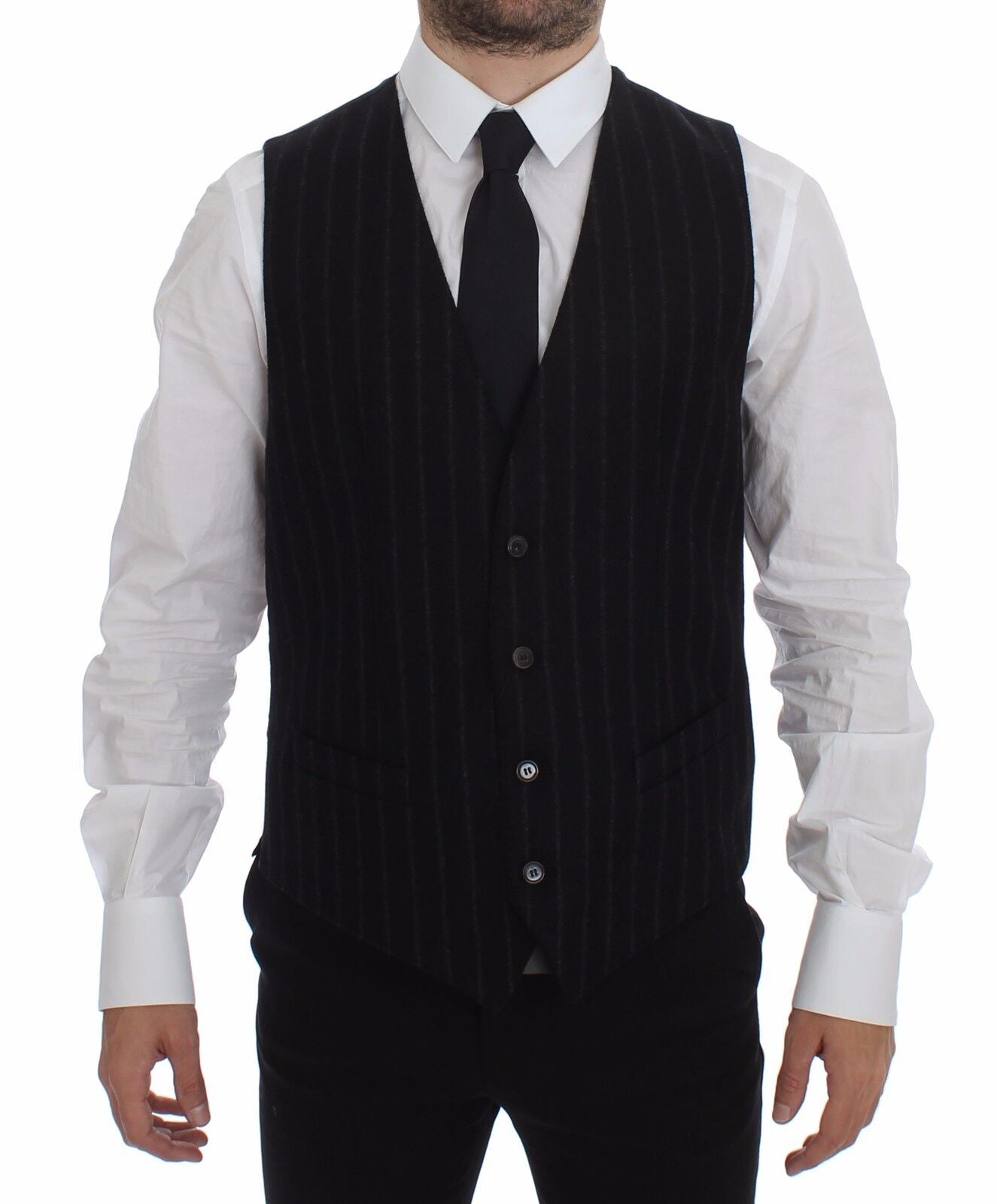 Gilet Dolce & Gabbana noir à rayures