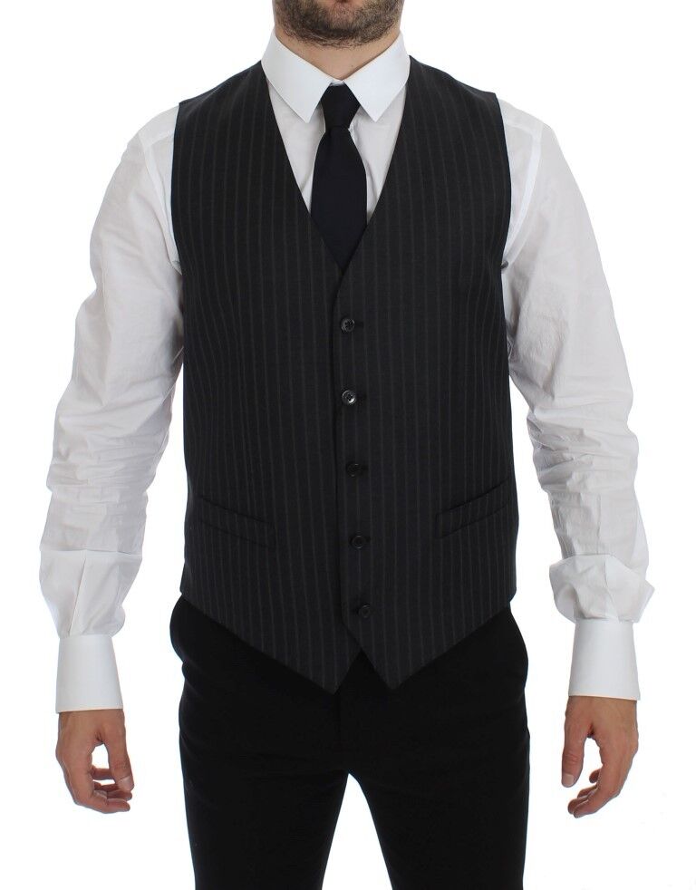 Gilet Dolce & Gabbana gris rayé