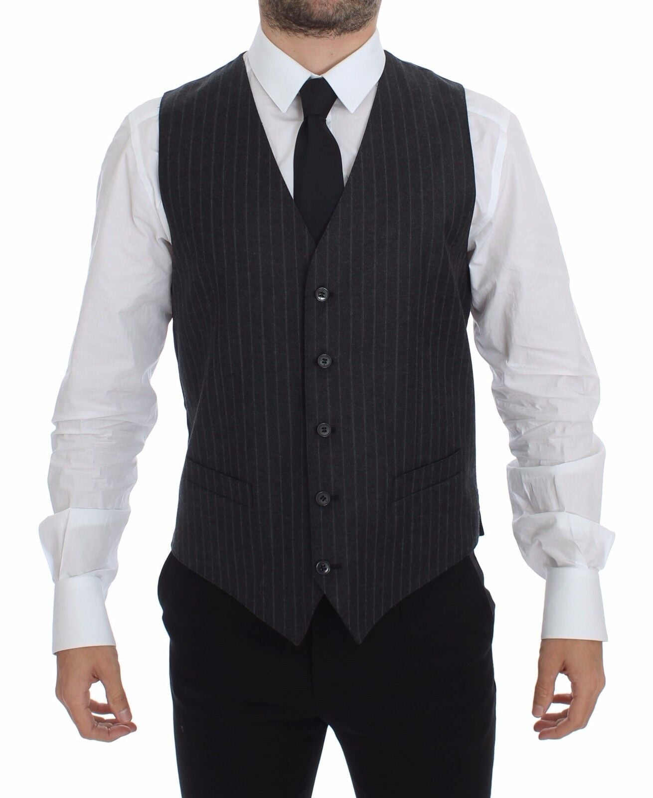 Gilet Dolce & Gabbana gris rayé