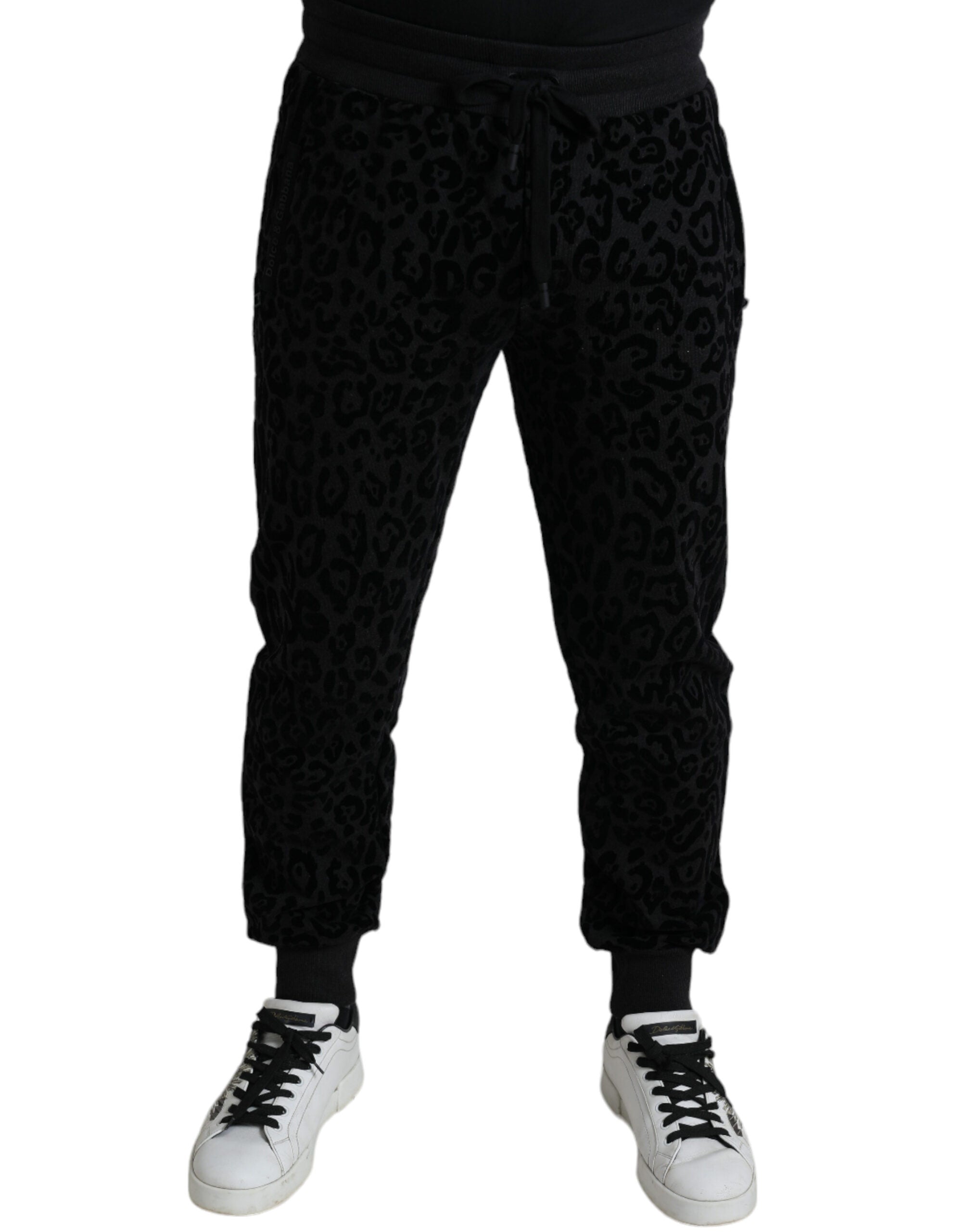 Jogger Dolce & Gabbana noir léopard