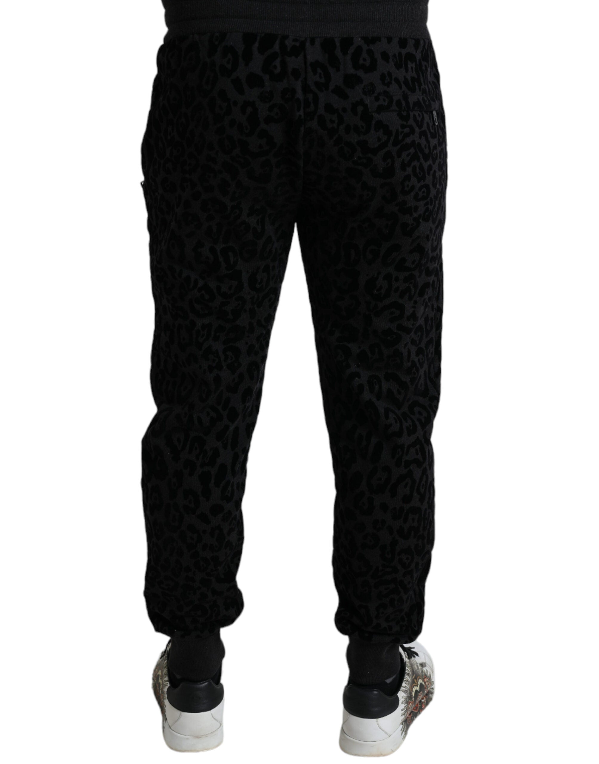 Jogger Dolce & Gabbana noir léopard