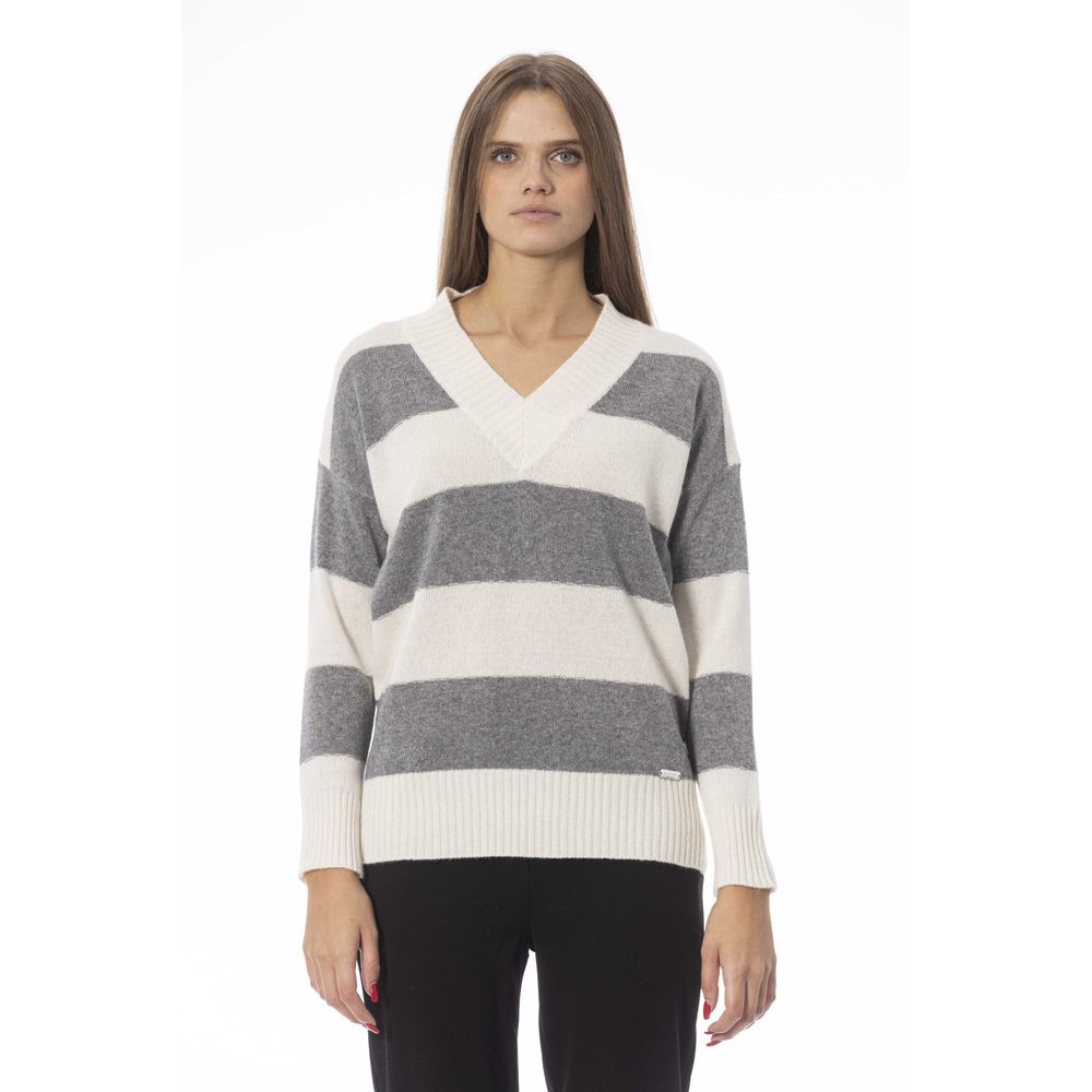 Pull Baldinini V gris