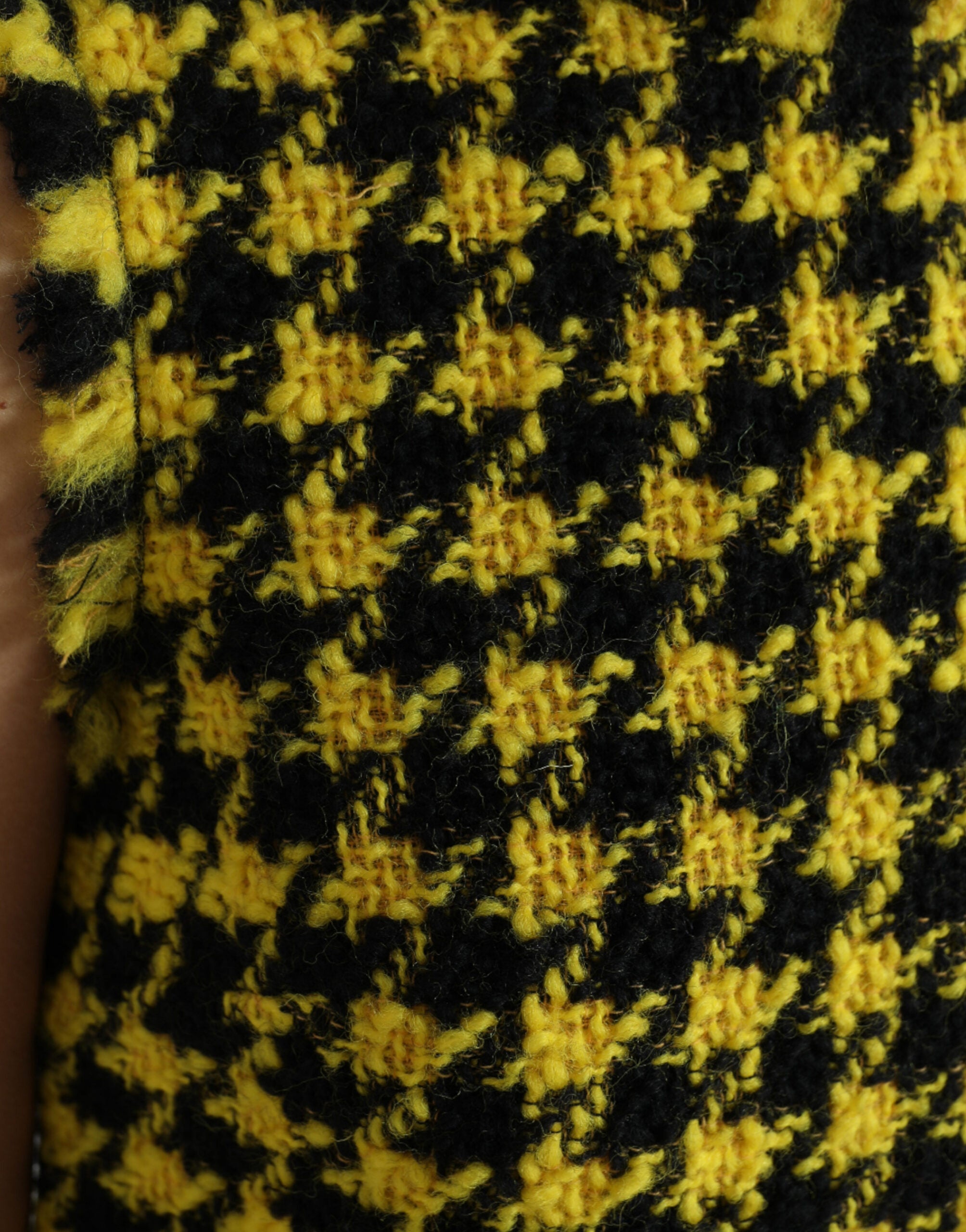 Robe Dolce & Gabbana houndstooth jaune Dolce & Gabbana