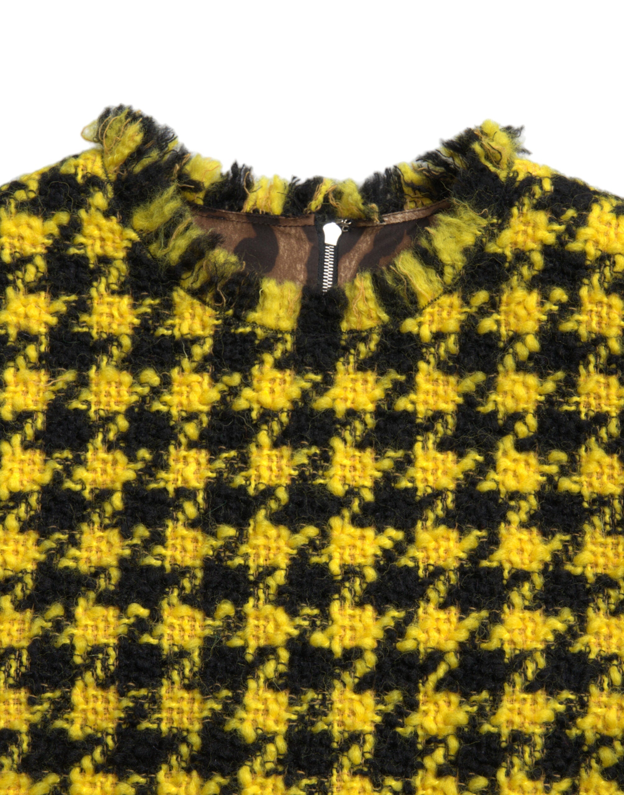 Robe Dolce & Gabbana houndstooth jaune Dolce & Gabbana