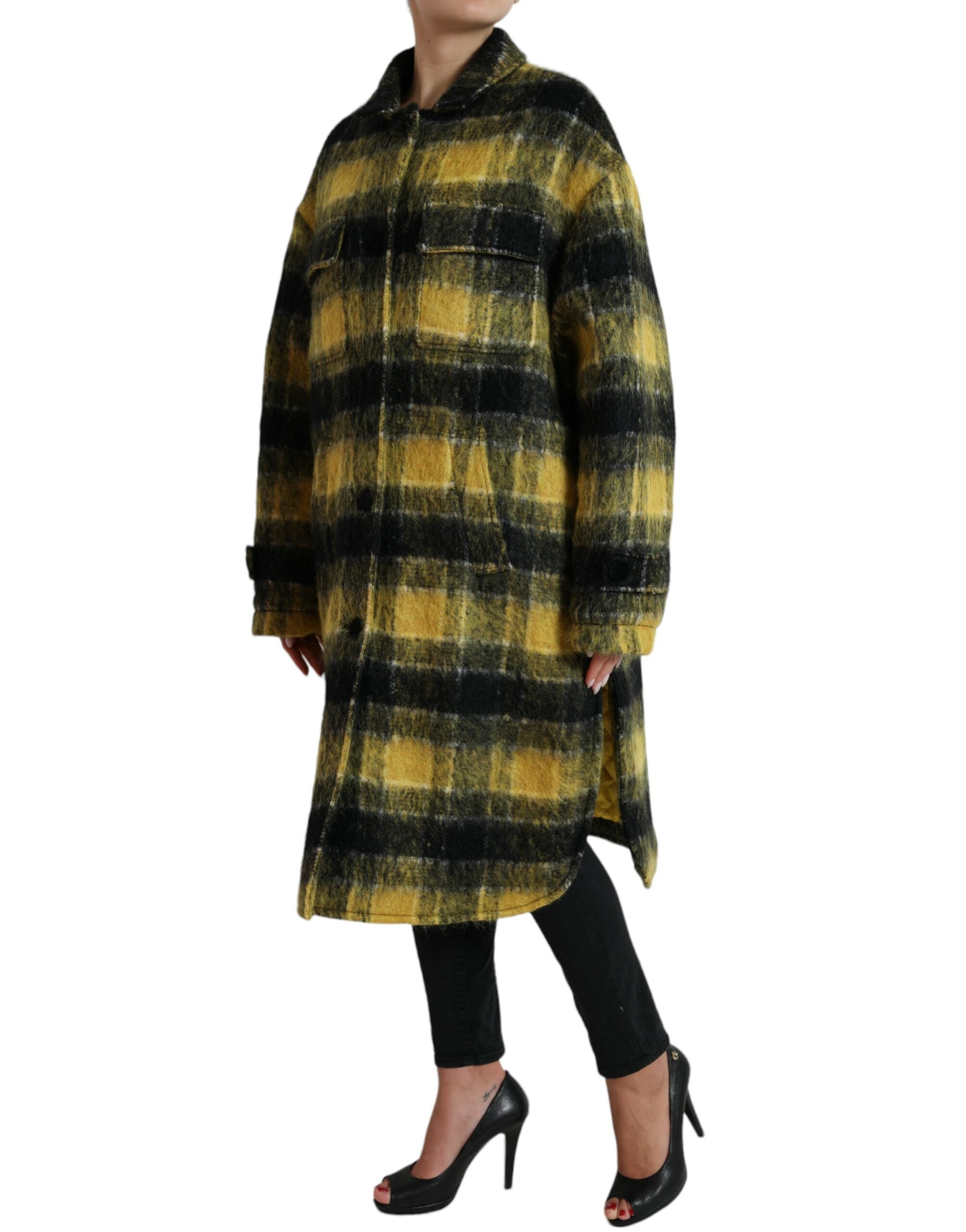 Manteau Dolce & Gabbana à carreaux jaune