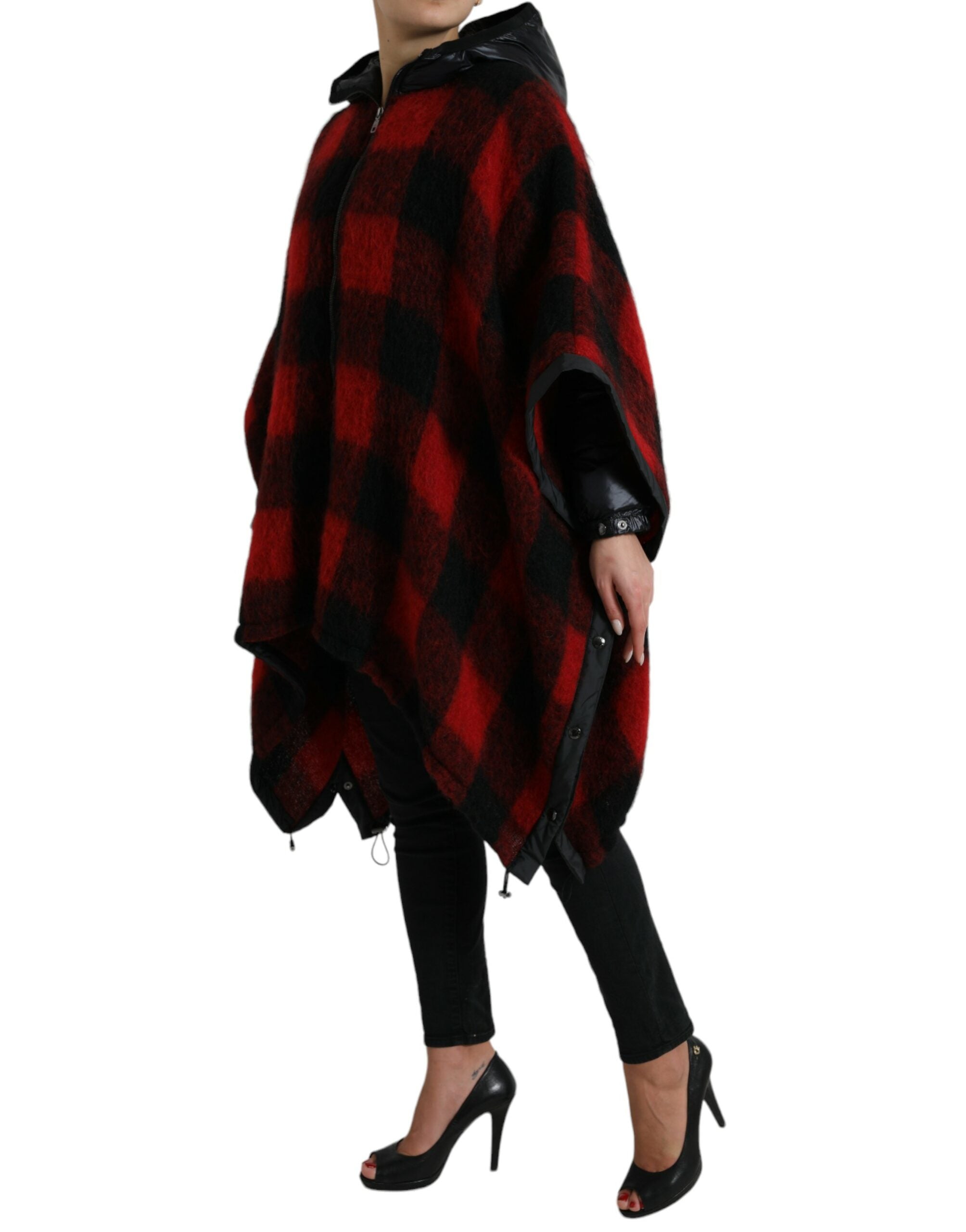 Poncho Dolce & Gabbana noir rouge