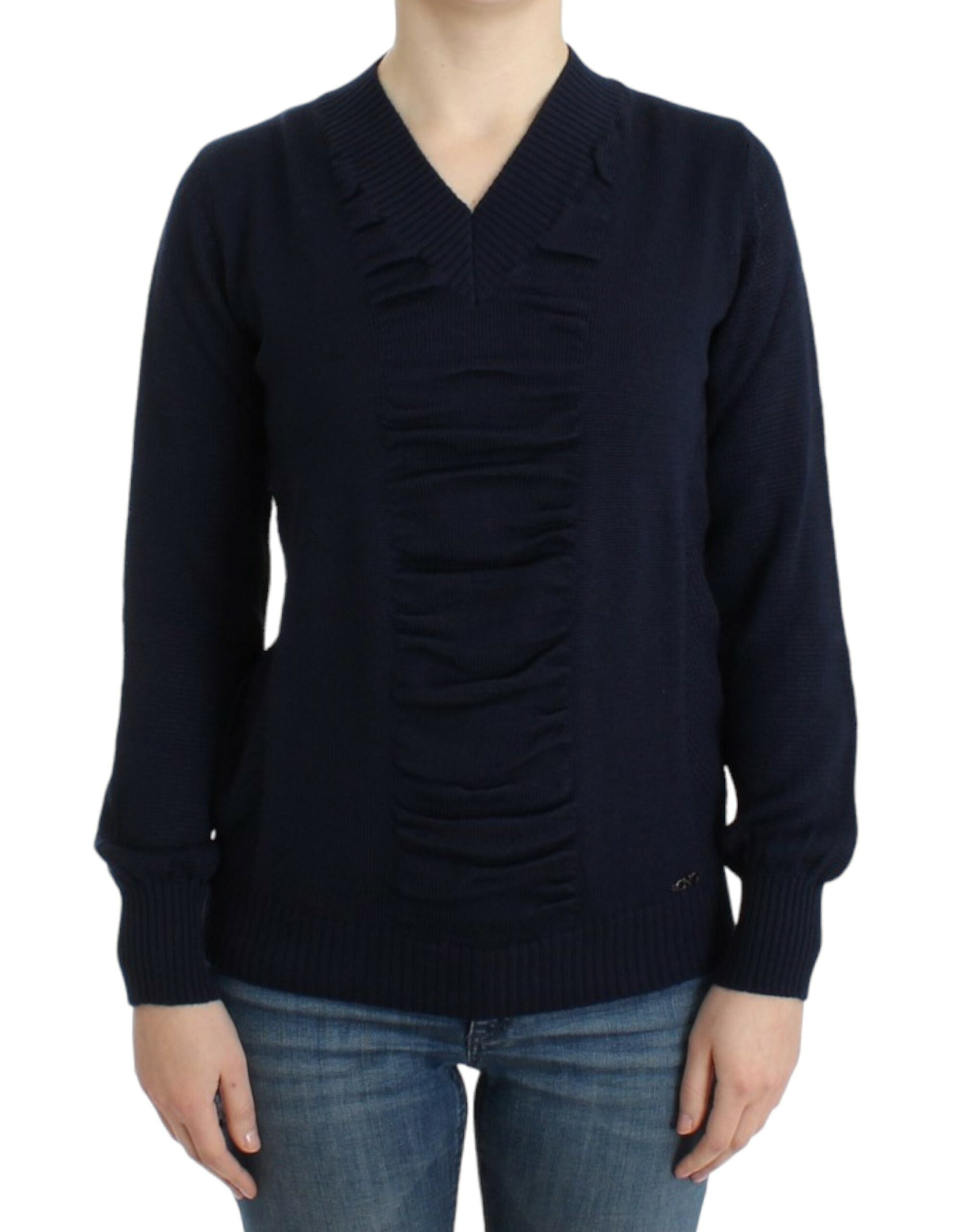 Pull C’N’C V-neck bleu foncé