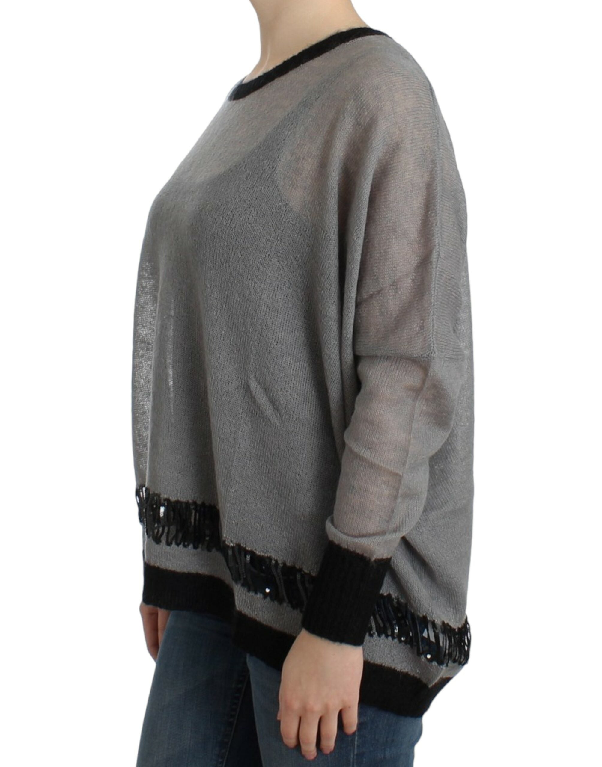Pull C’n’c Embellished asymétrique gris
