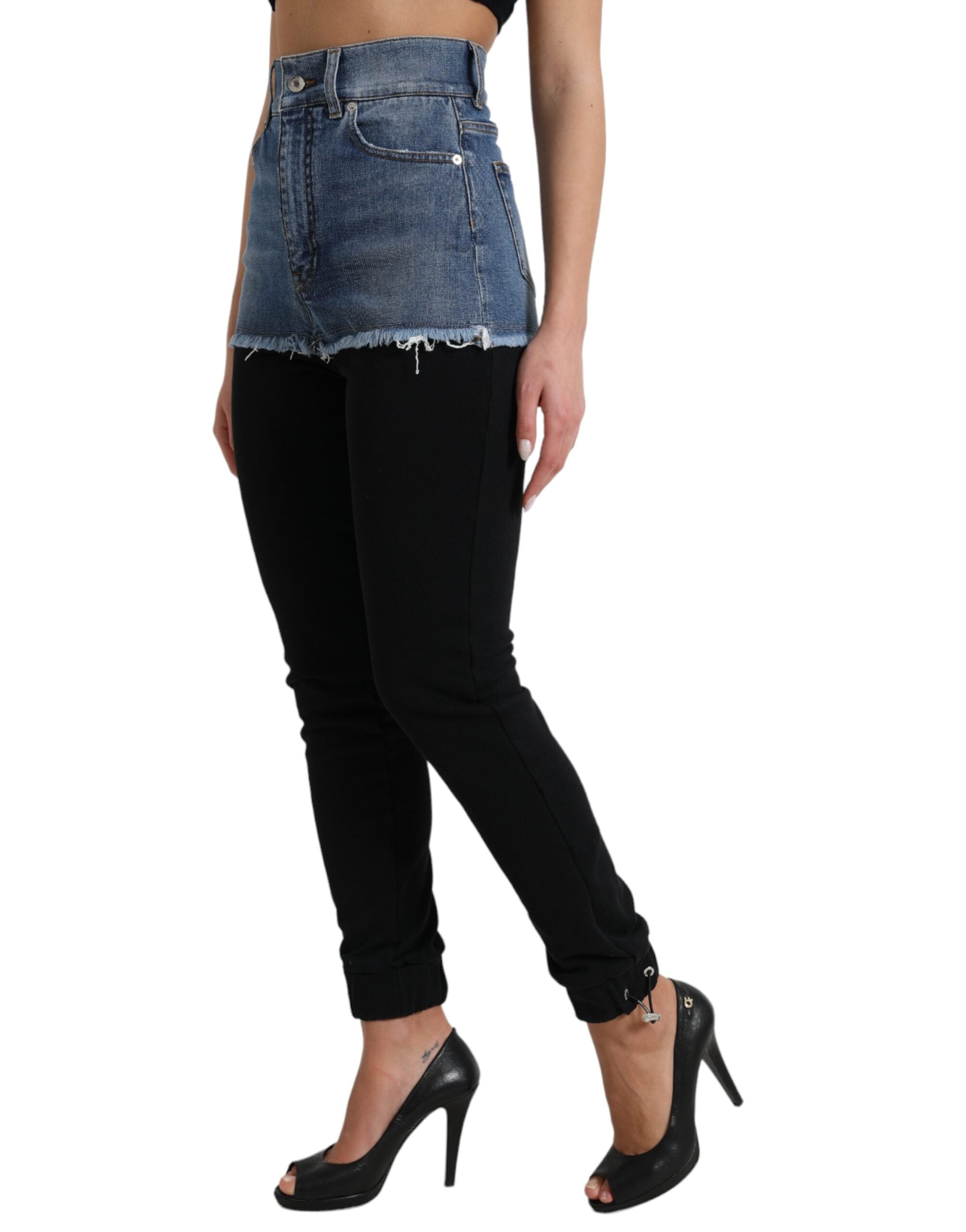 Pantalons Dolce & Gabbana taille haute noirs et bleus