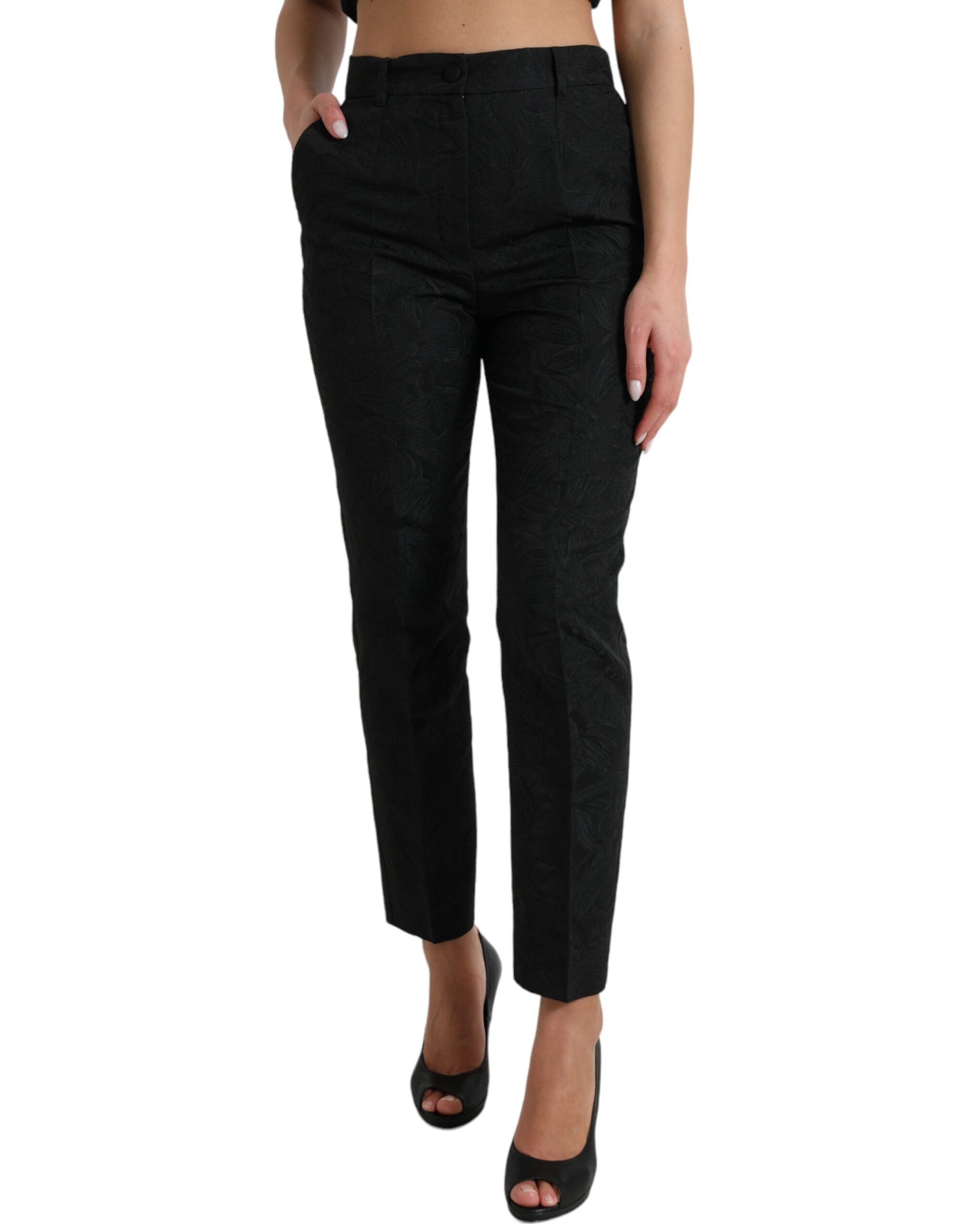 Pantalons Dolce & Gabbana taille haute noirs