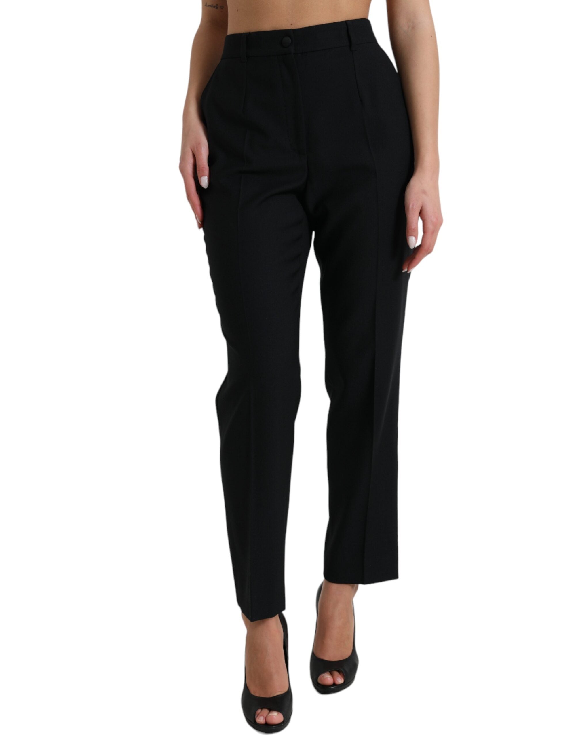 Pantalons Dolce & Gabbana taille haute noirs
