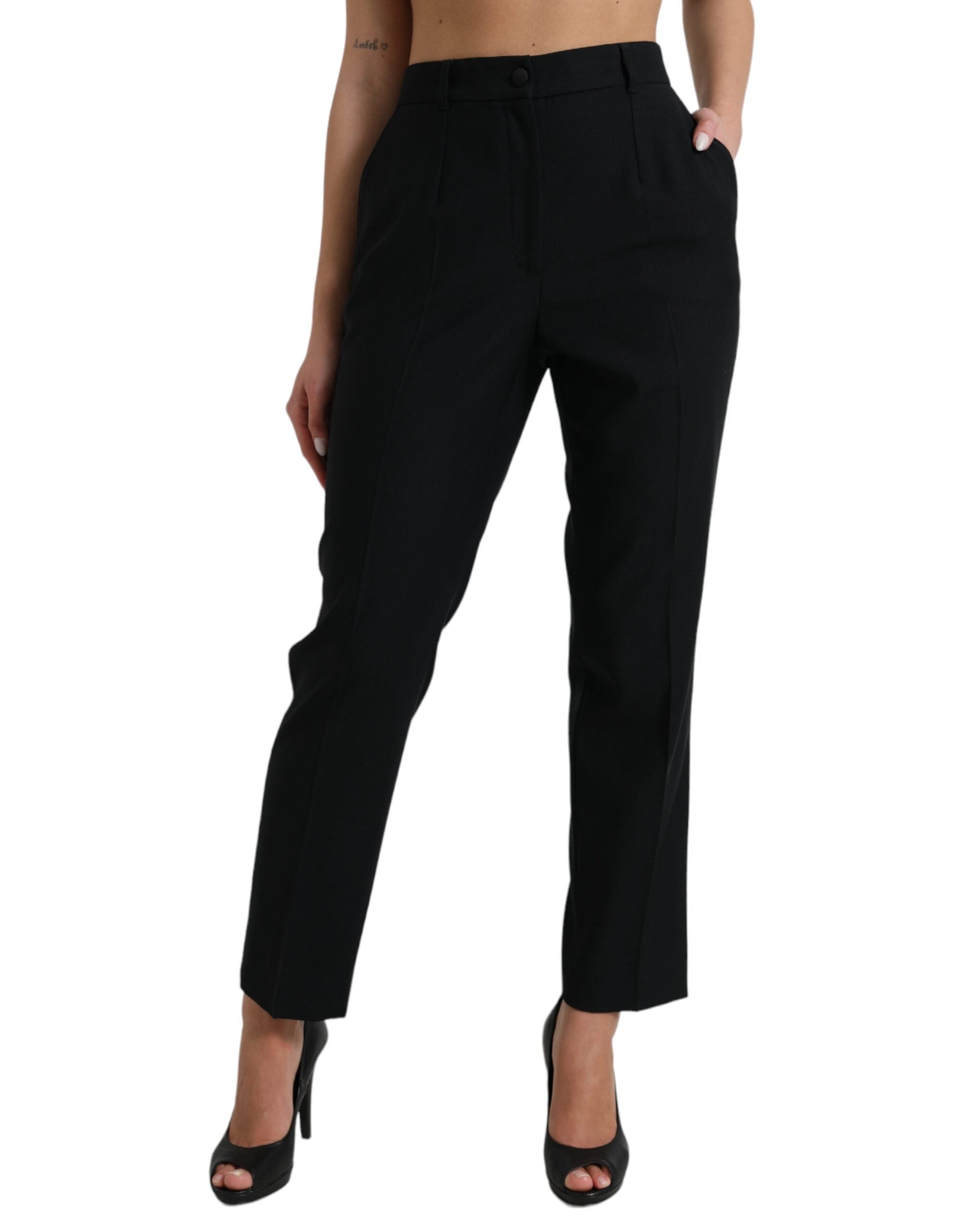 Pantalons Dolce & Gabbana taille haute noirs