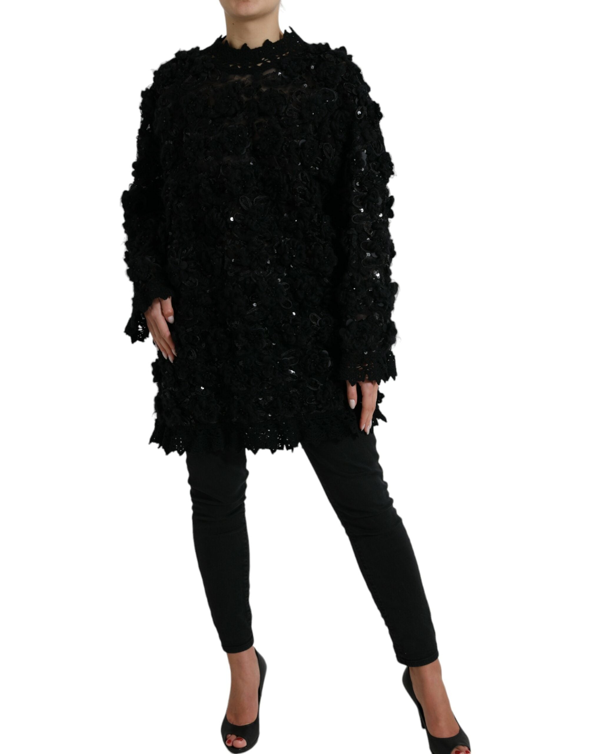 Pull Dolce & Gabbana noir à sequins