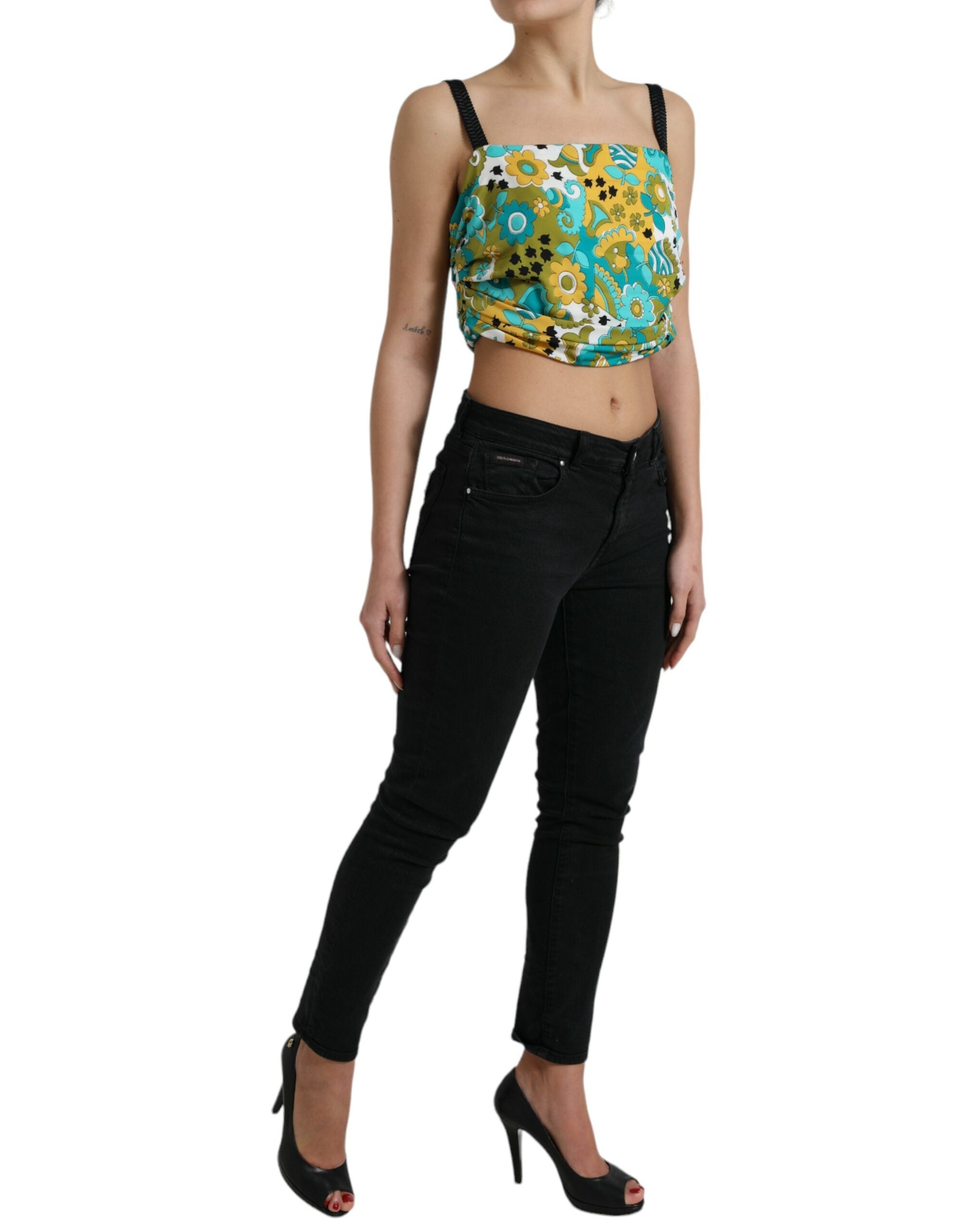 Top Dolce & Gabbana floral multicolore
