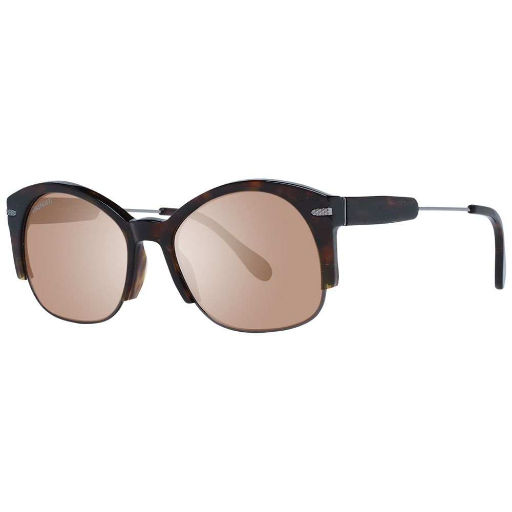 Lunettes Serengeti rondes brunes