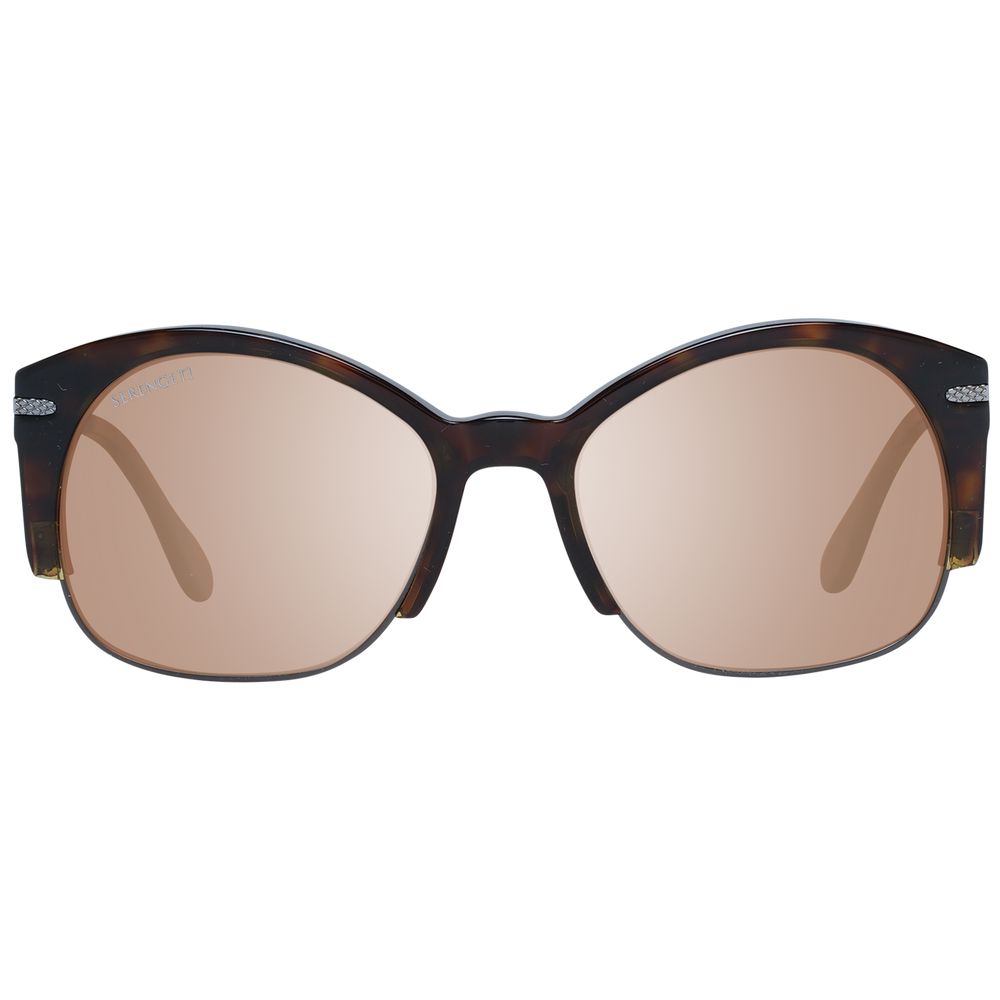 Lunettes Serengeti rondes brunes