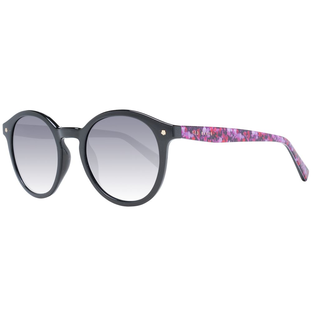 Lunettes de soleil noires à verres bleus