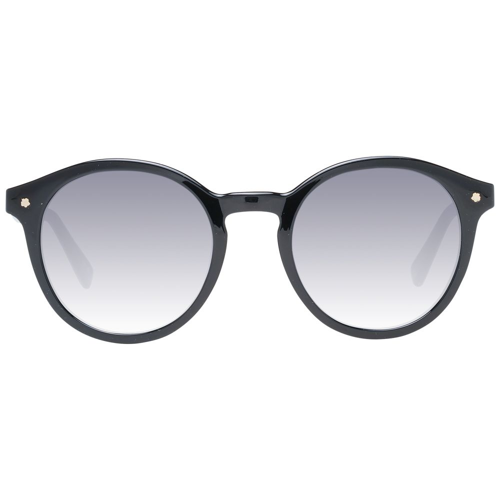 Lunettes de soleil noires à verres bleus