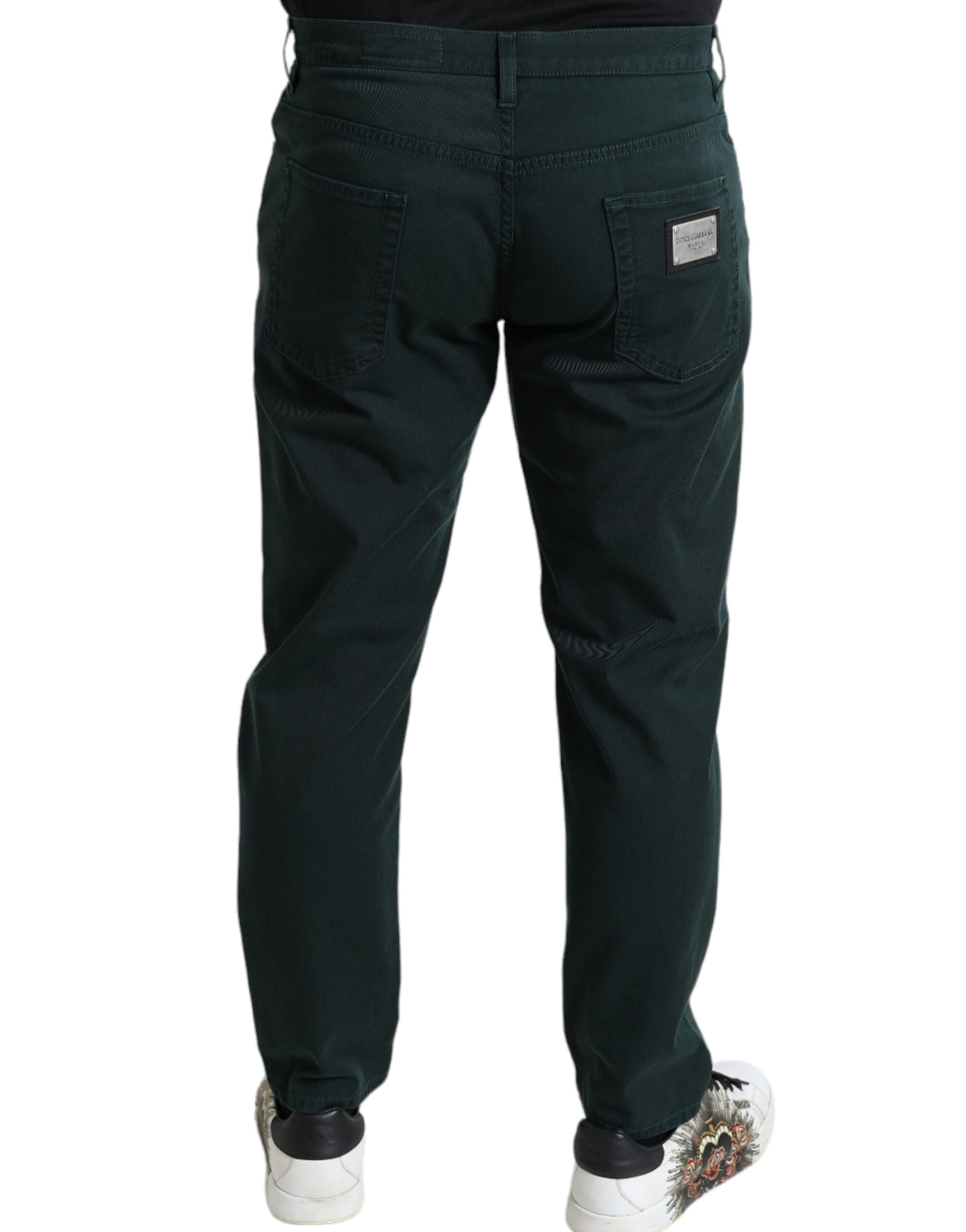 Jean Dolce & Gabbana skinny vert