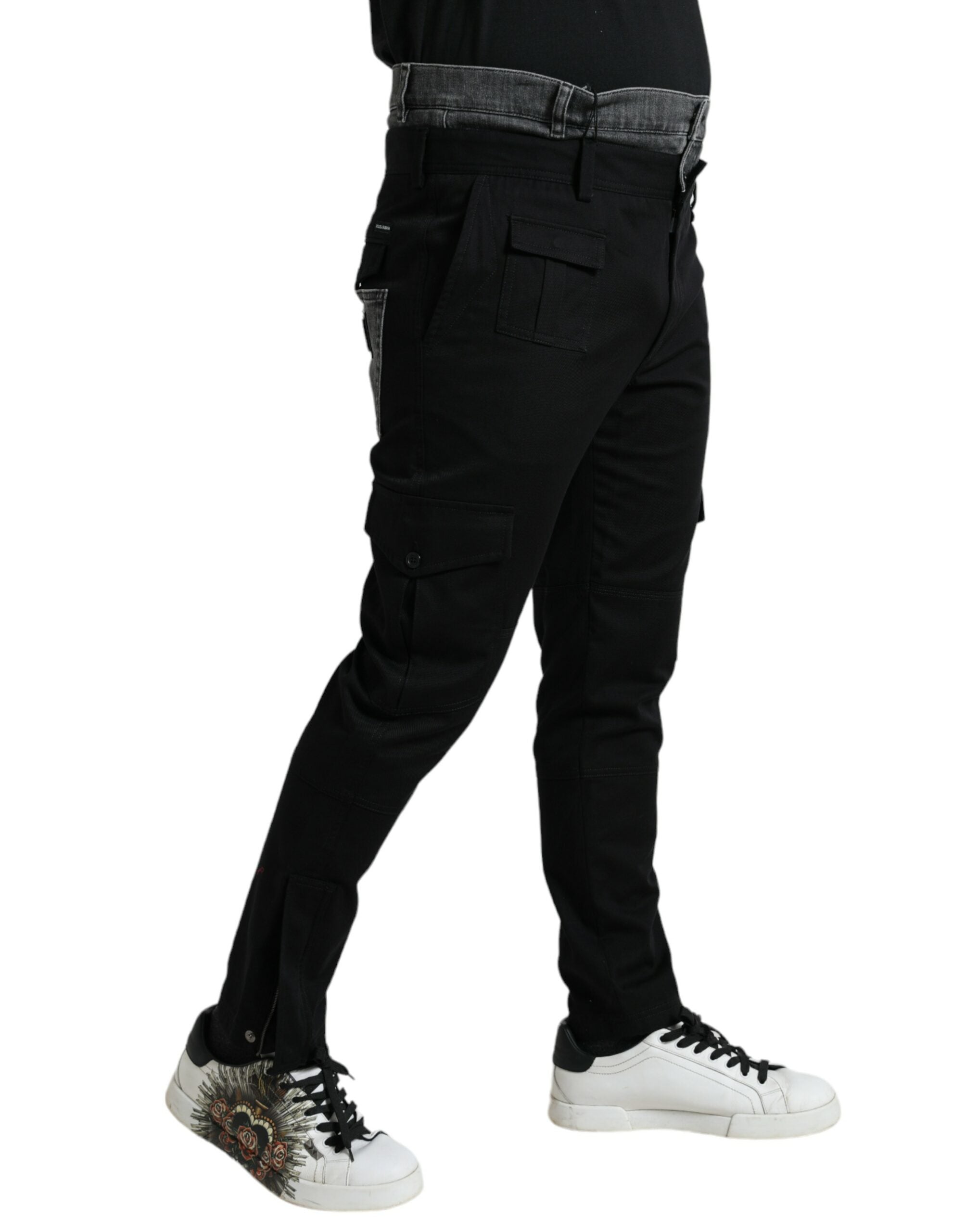 Pantalons Dolce & Gabbana Jogger gris noir
