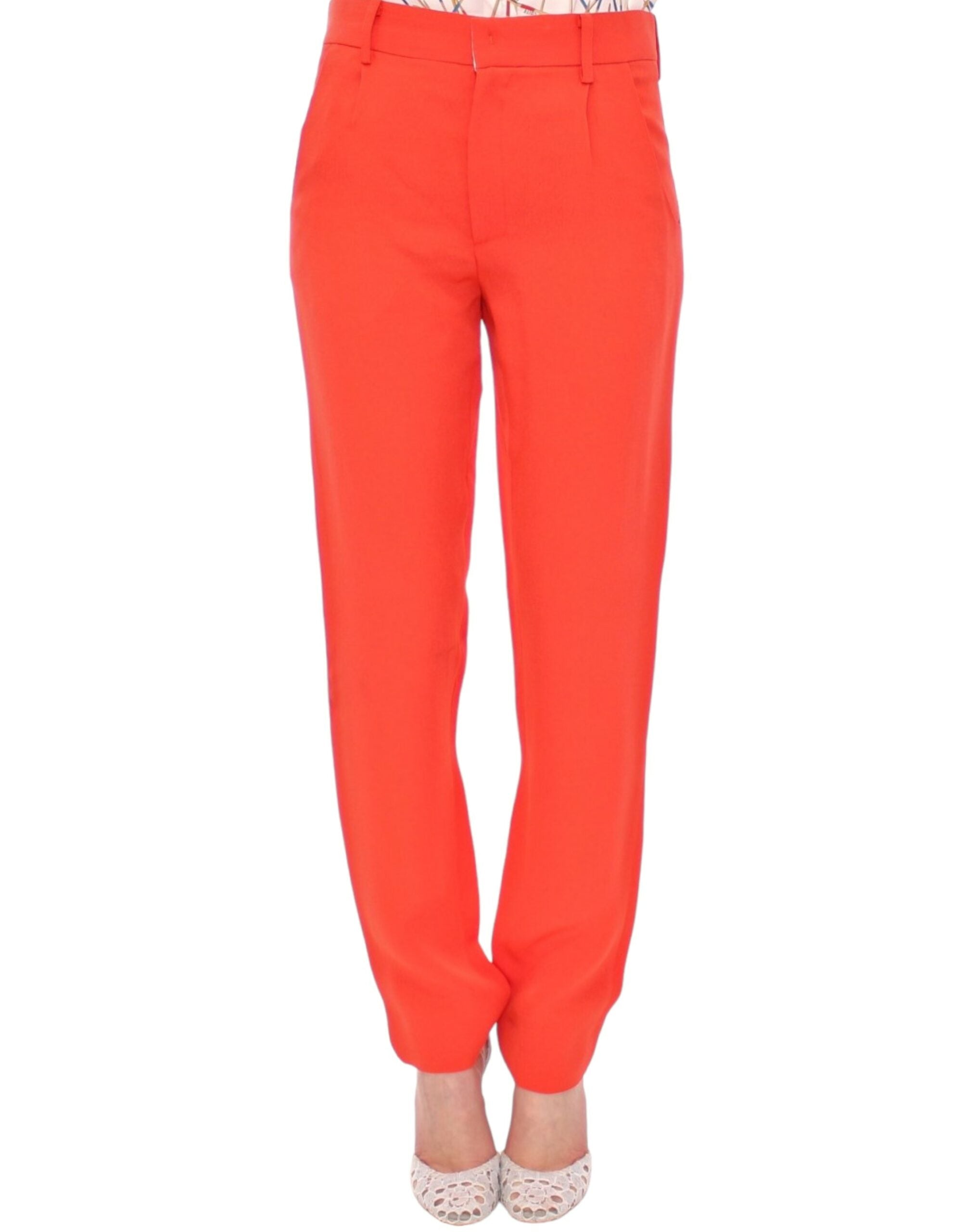 Pantalon co|te boyfriend orange