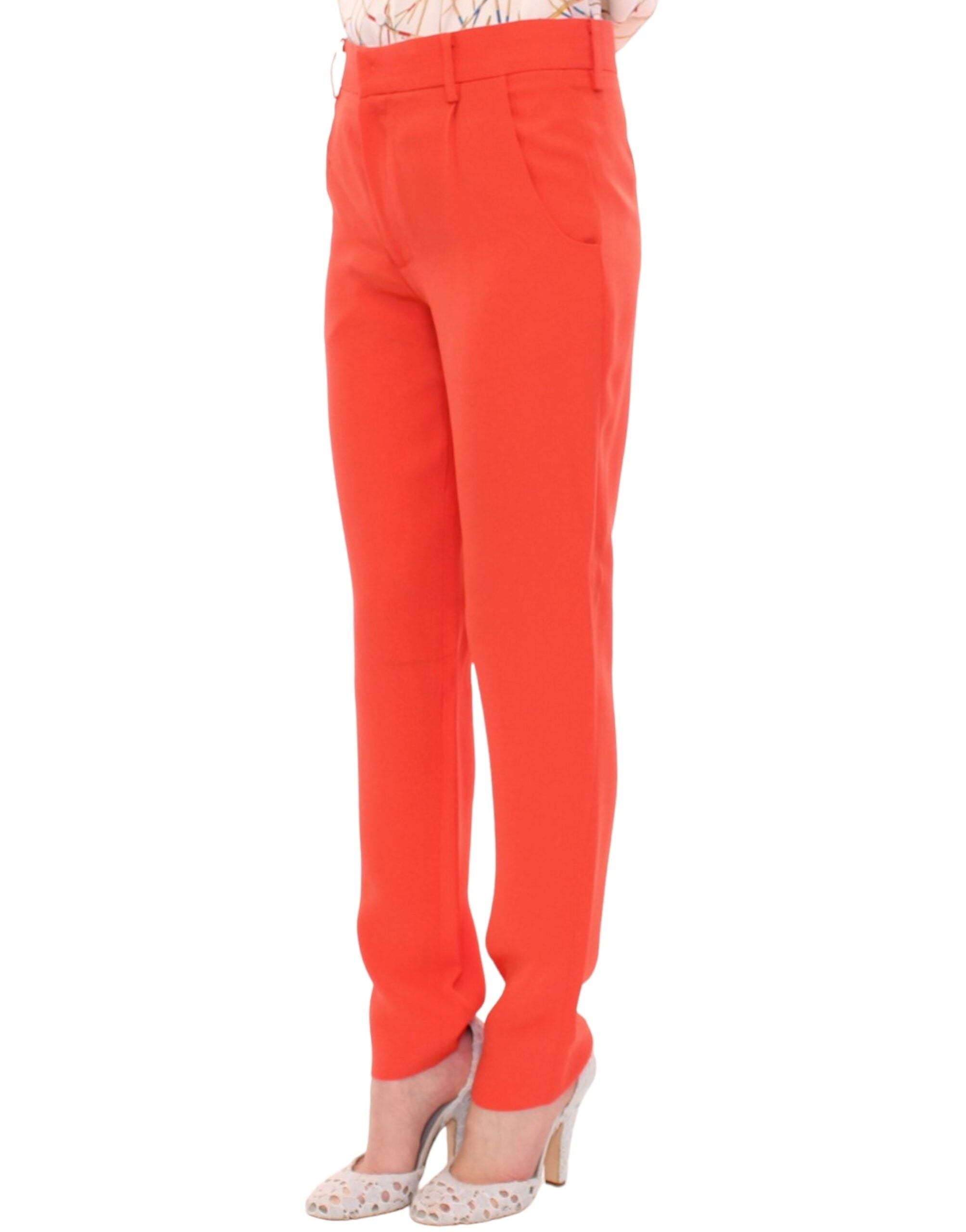 Pantalon co|te boyfriend orange