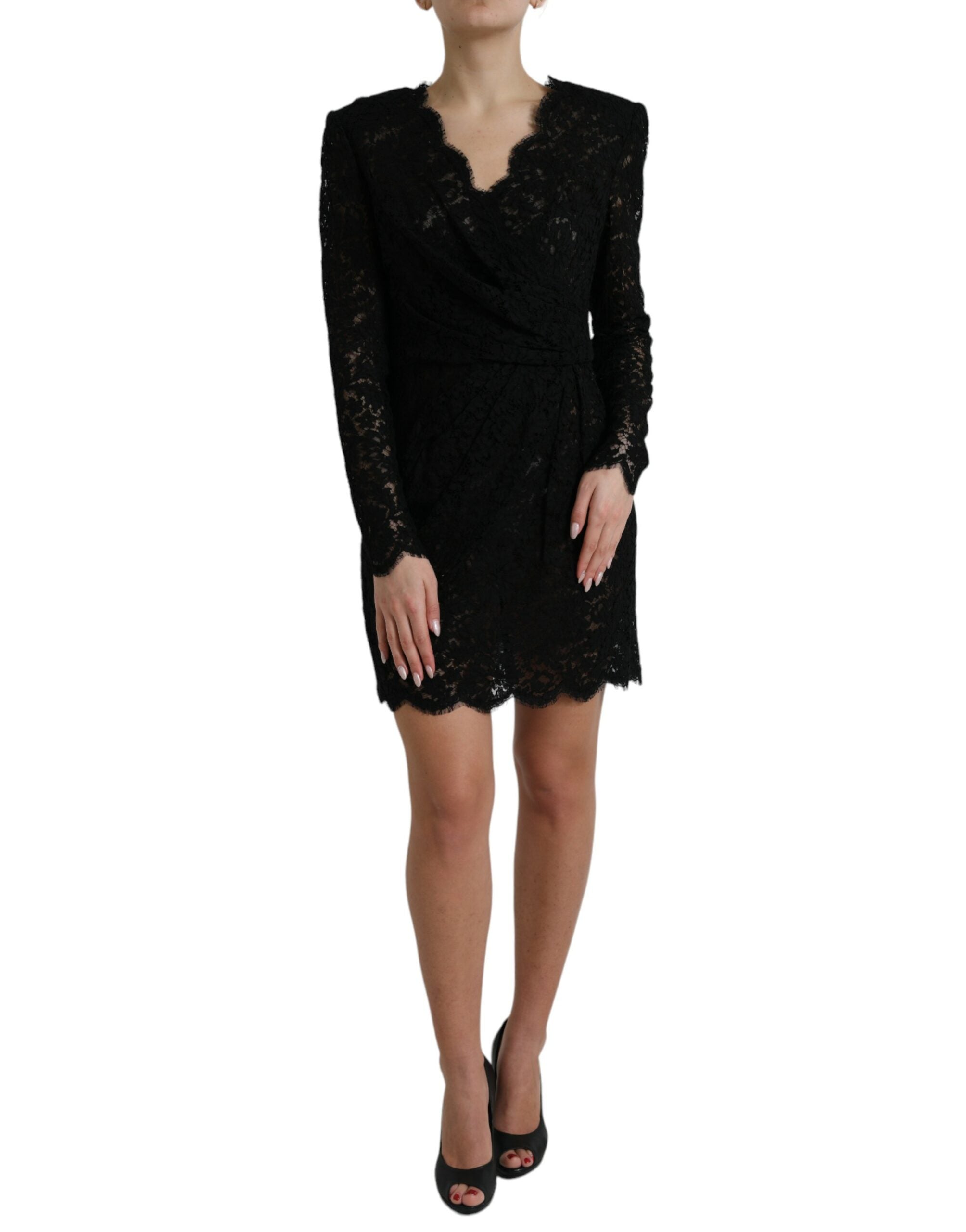 Robe Dolce & Gabbana V-Neck noire