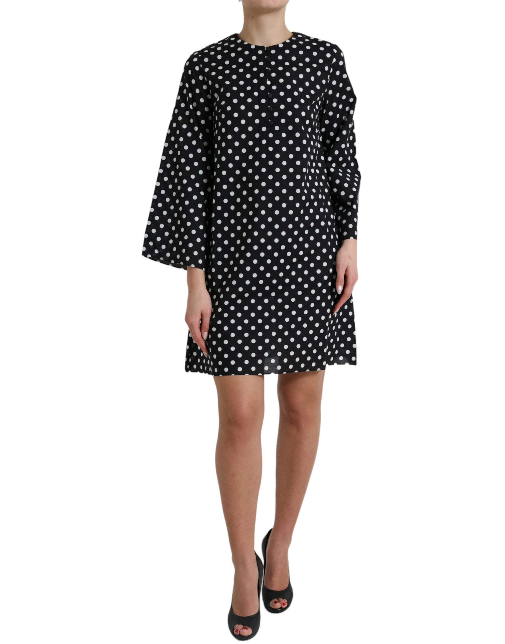 Robe Dolce & Gabbana Shift noire à pois