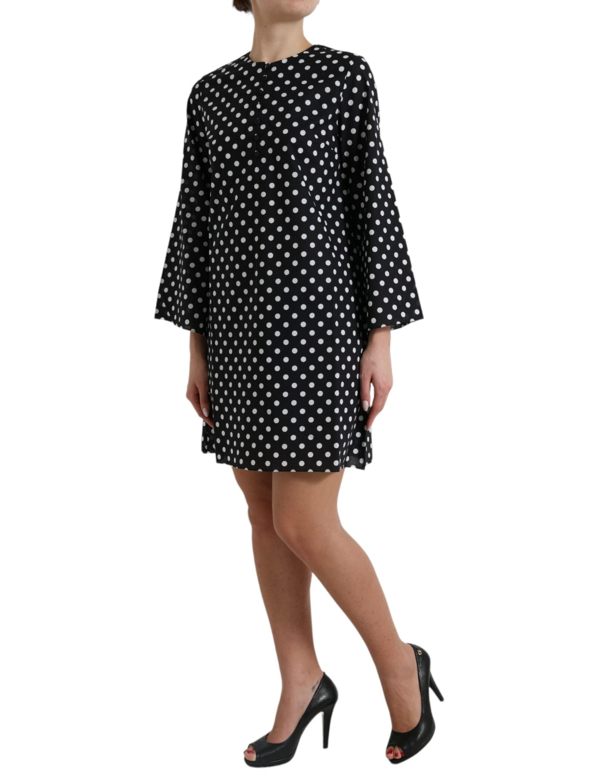 Robe Dolce & Gabbana Shift noire à pois