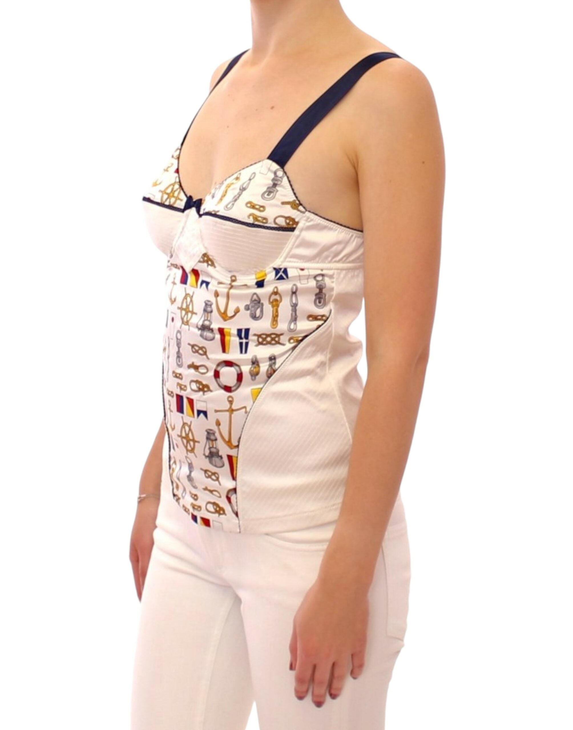 Débardeur Dolce & Gabbana motif marin blanc