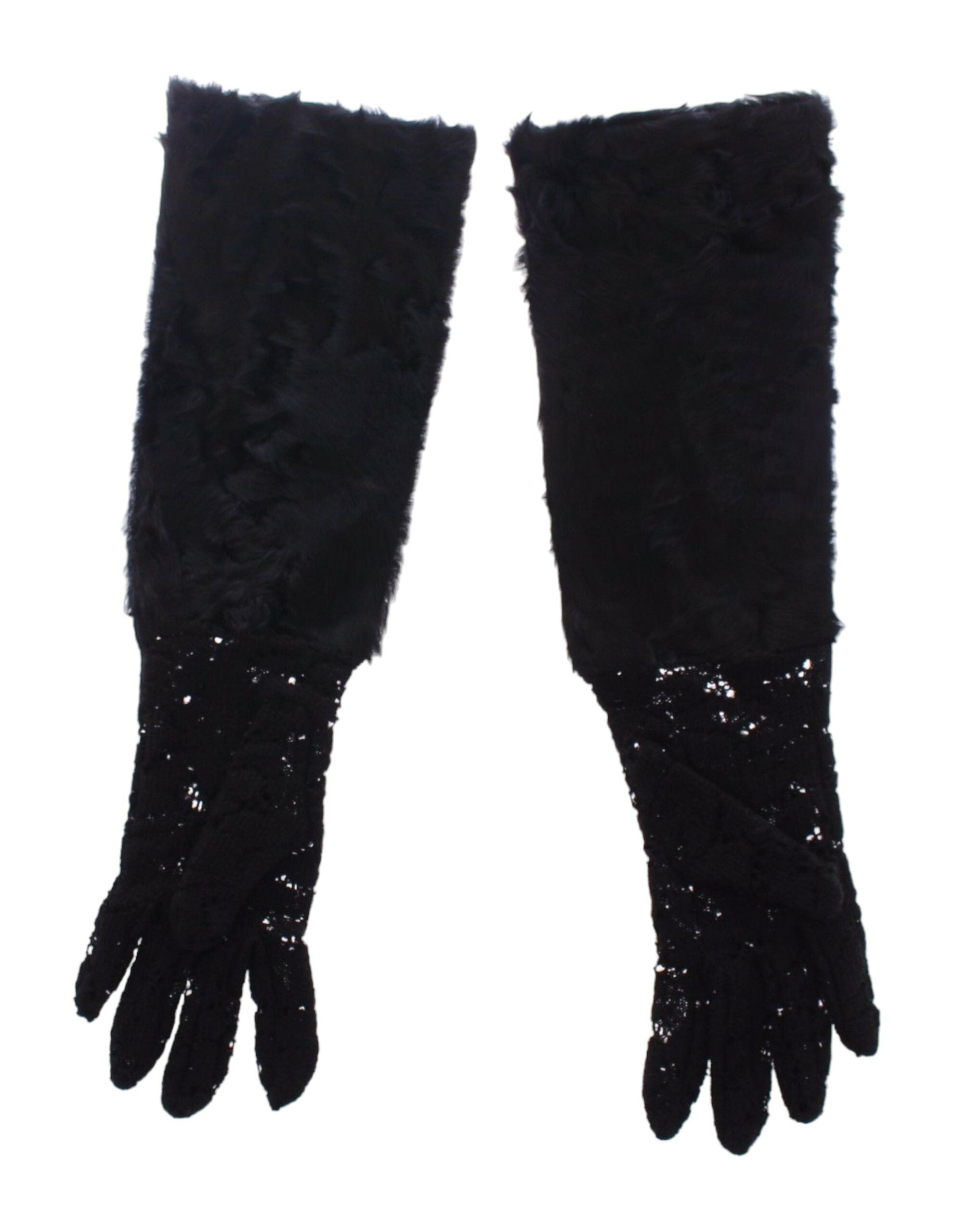 Gants Dolce & Gabbana Elbow noirs