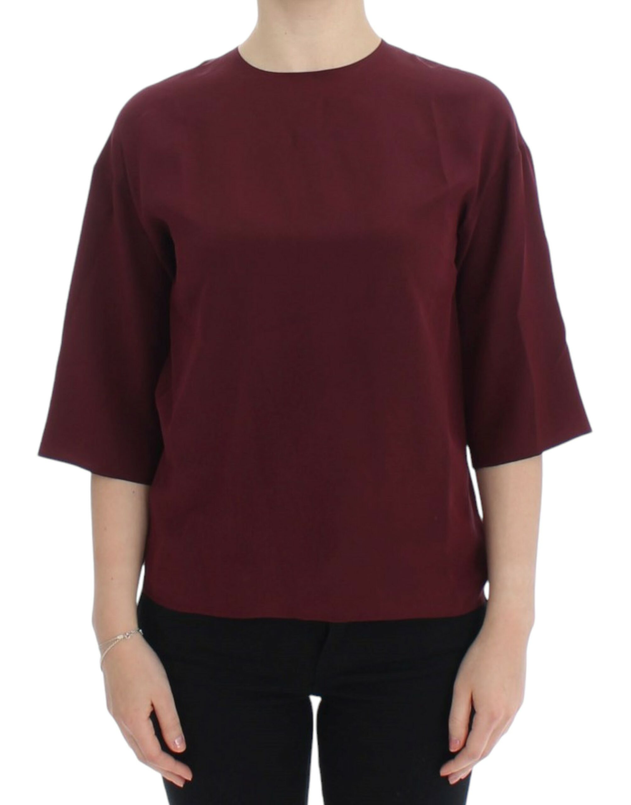 Blouse Dolce & Gabbana 3/4 rouge bordeaux