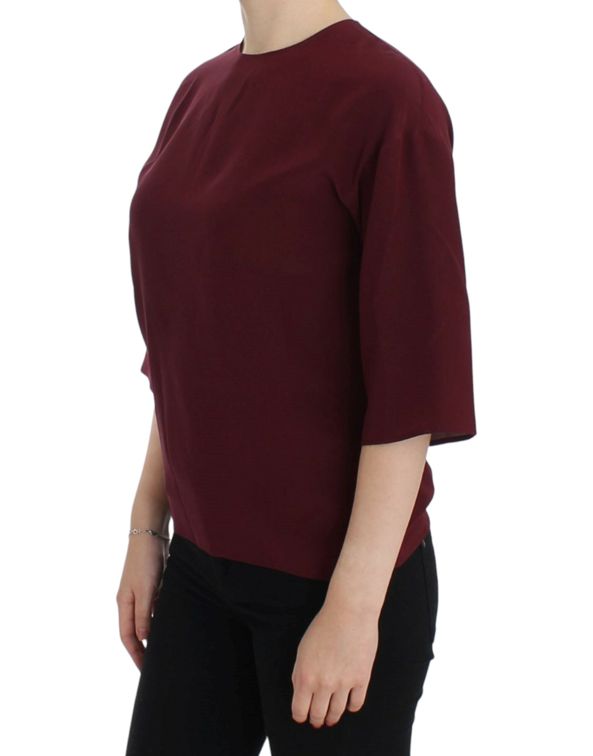 Blouse Dolce & Gabbana 3/4 rouge bordeaux