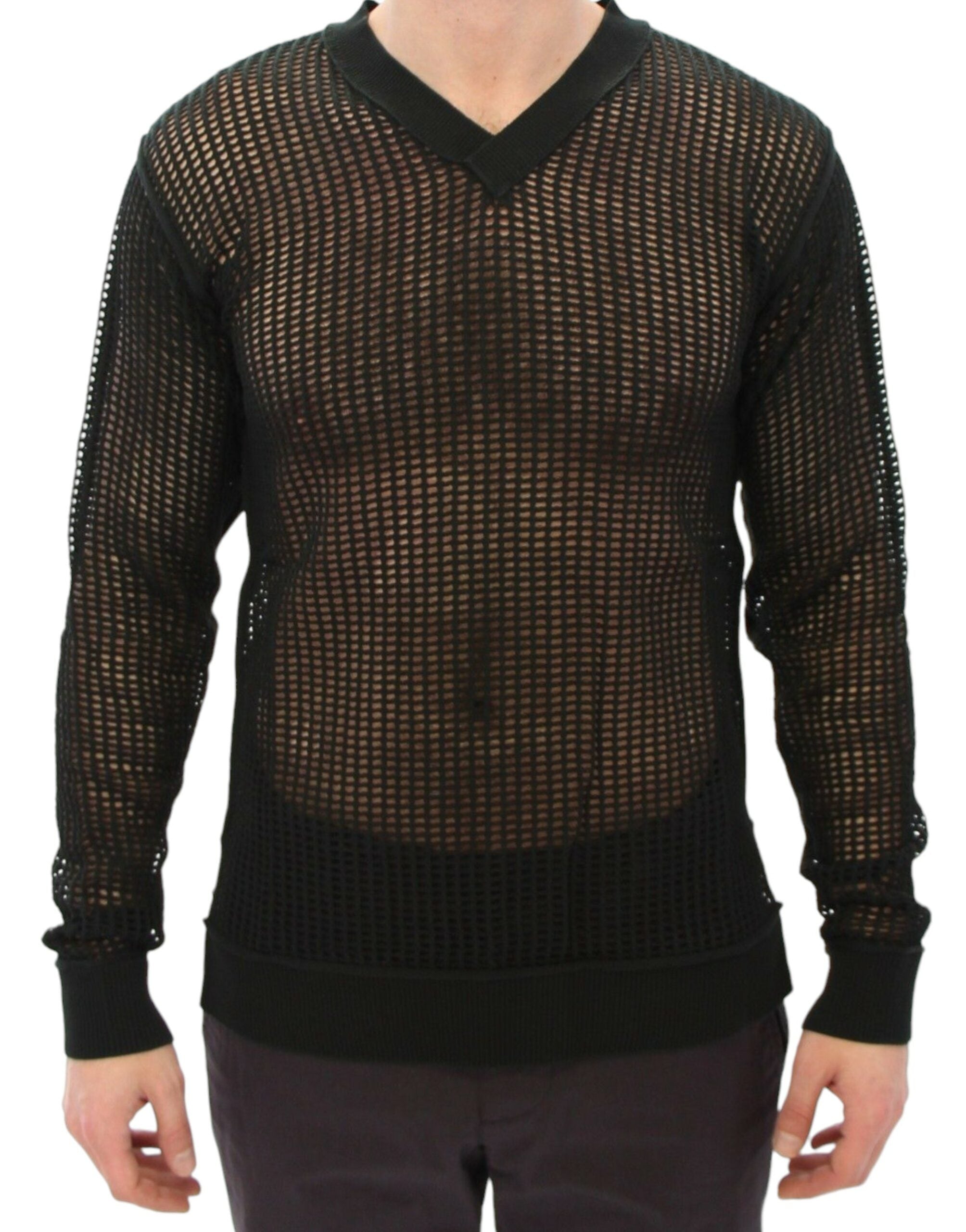 Pull Dolce & Gabbana V-neck vert foncé