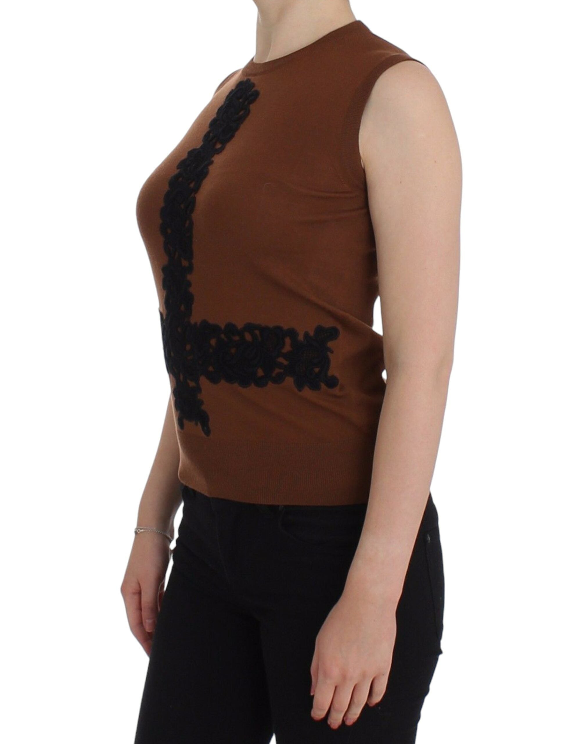 Gilet Dolce & Gabbana Monica Bellucci marron et noir