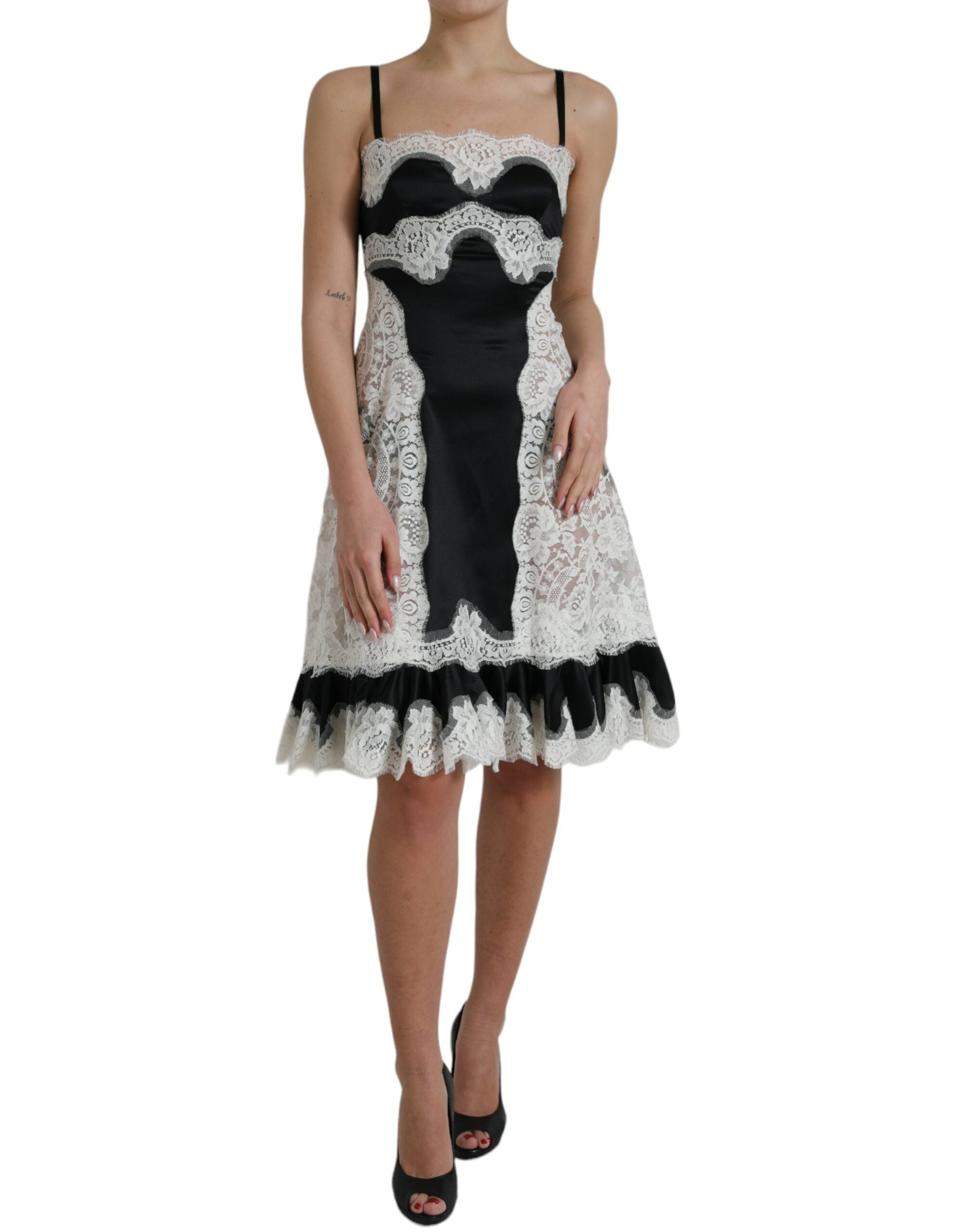 Robe Dolce & Gabbana A-Line noire et blanche
