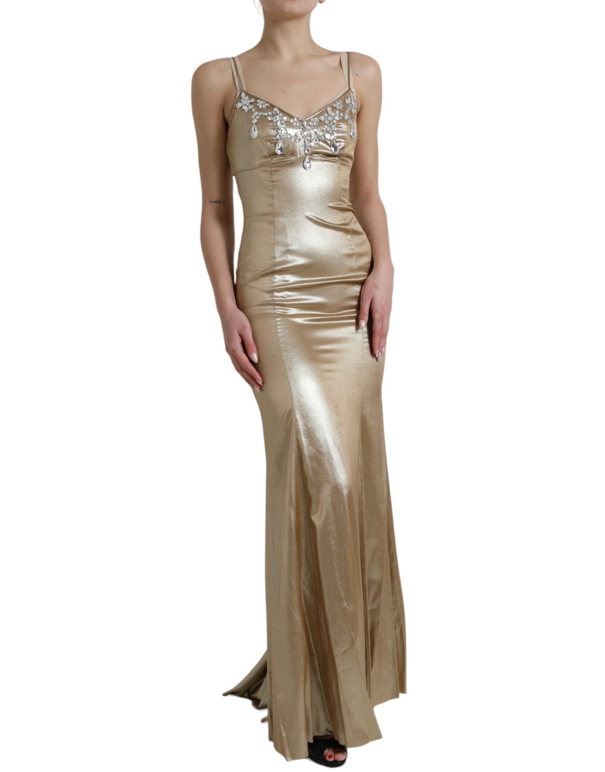 Robe DOLCE & GABBANA métallisée dorée