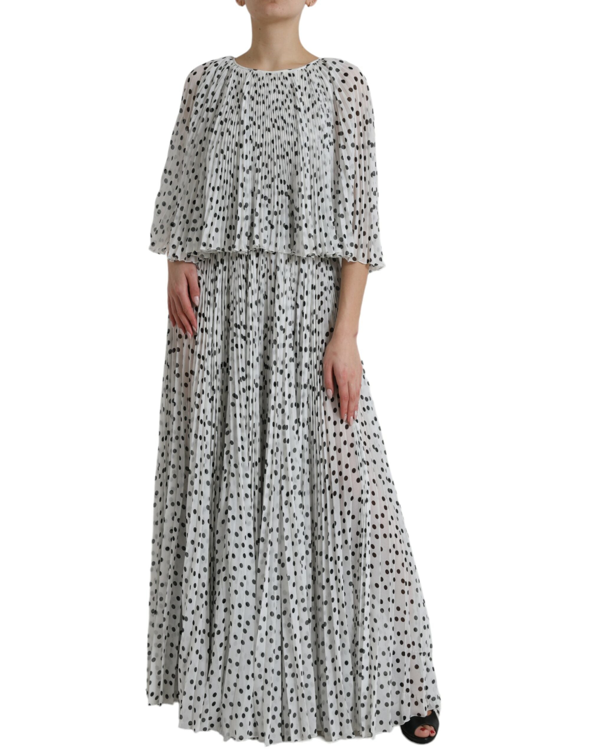 Robe maxi Dolce & Gabbana blanche à pois