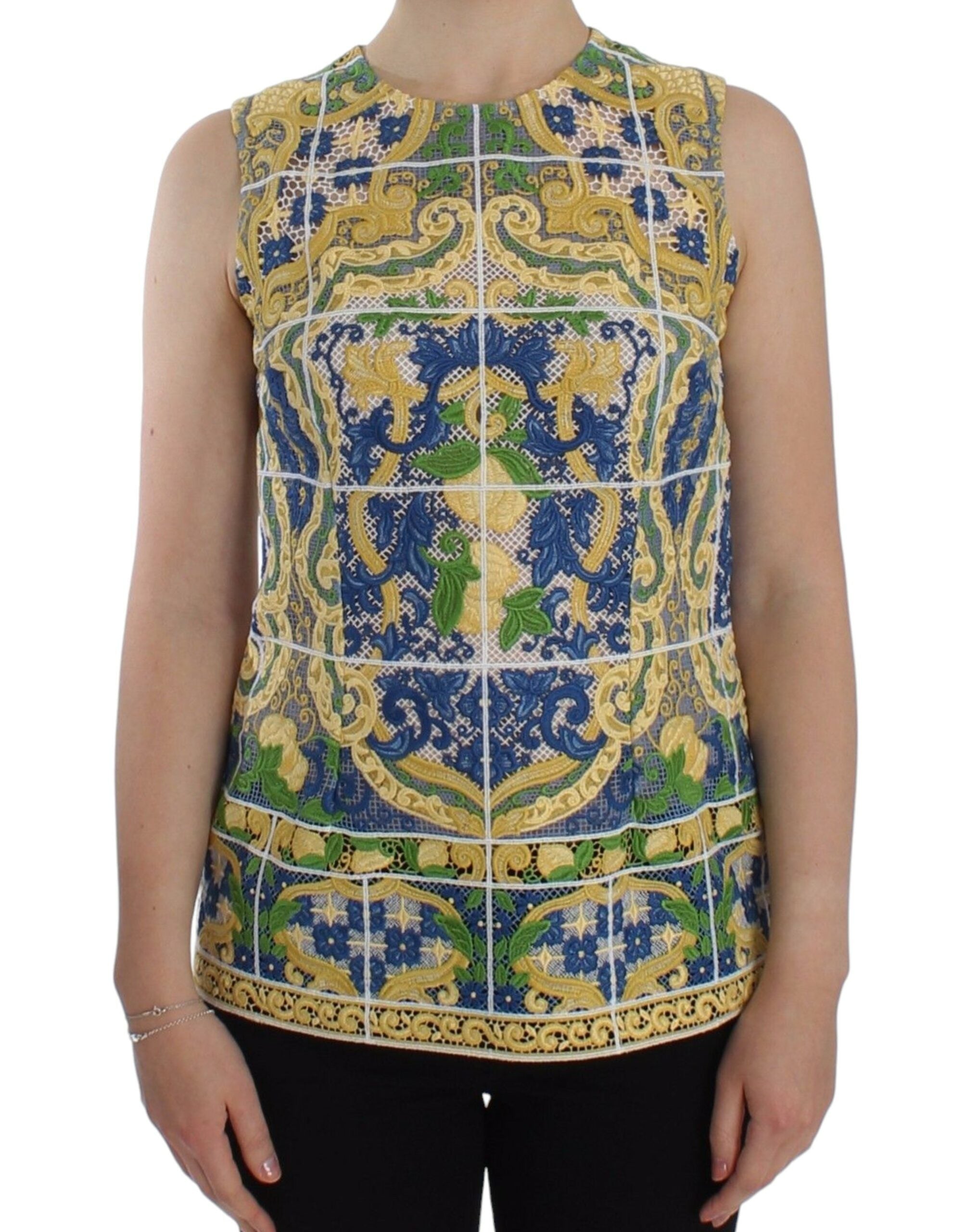 Débardeur Dolce & Gabbana Majolica multicolore