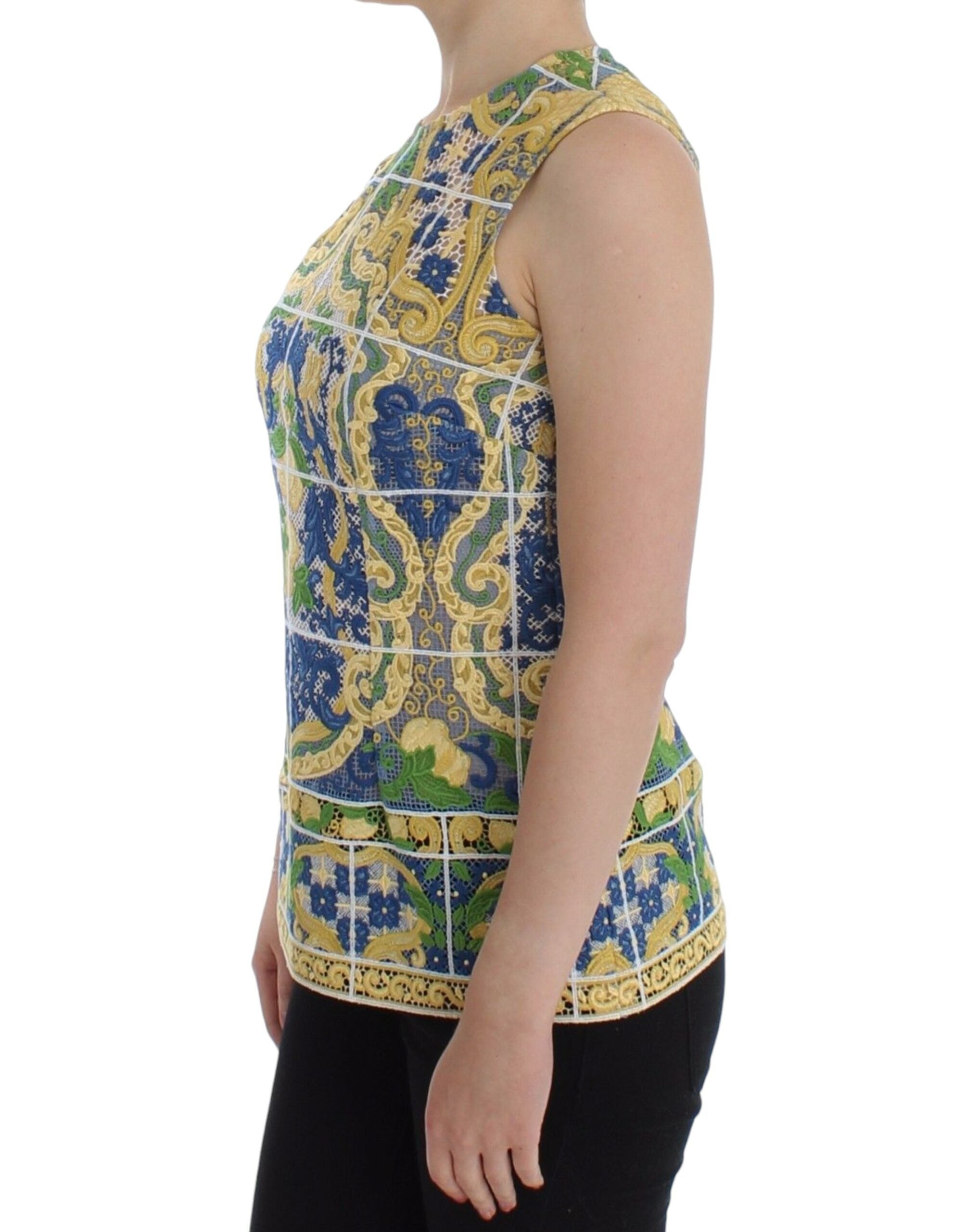 Débardeur Dolce & Gabbana Majolica multicolore