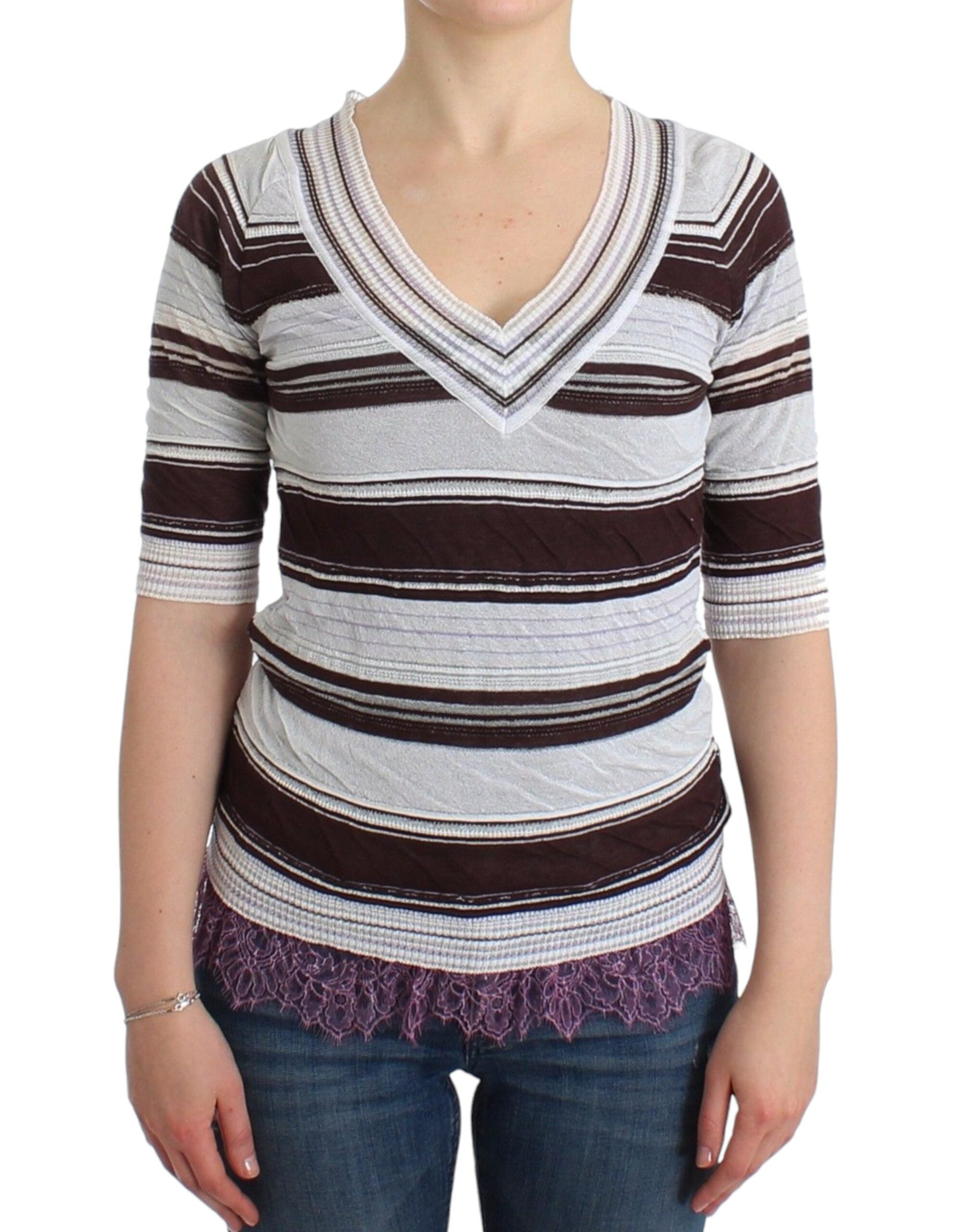 Pull Ermanno Scervino V-Neck multicolore