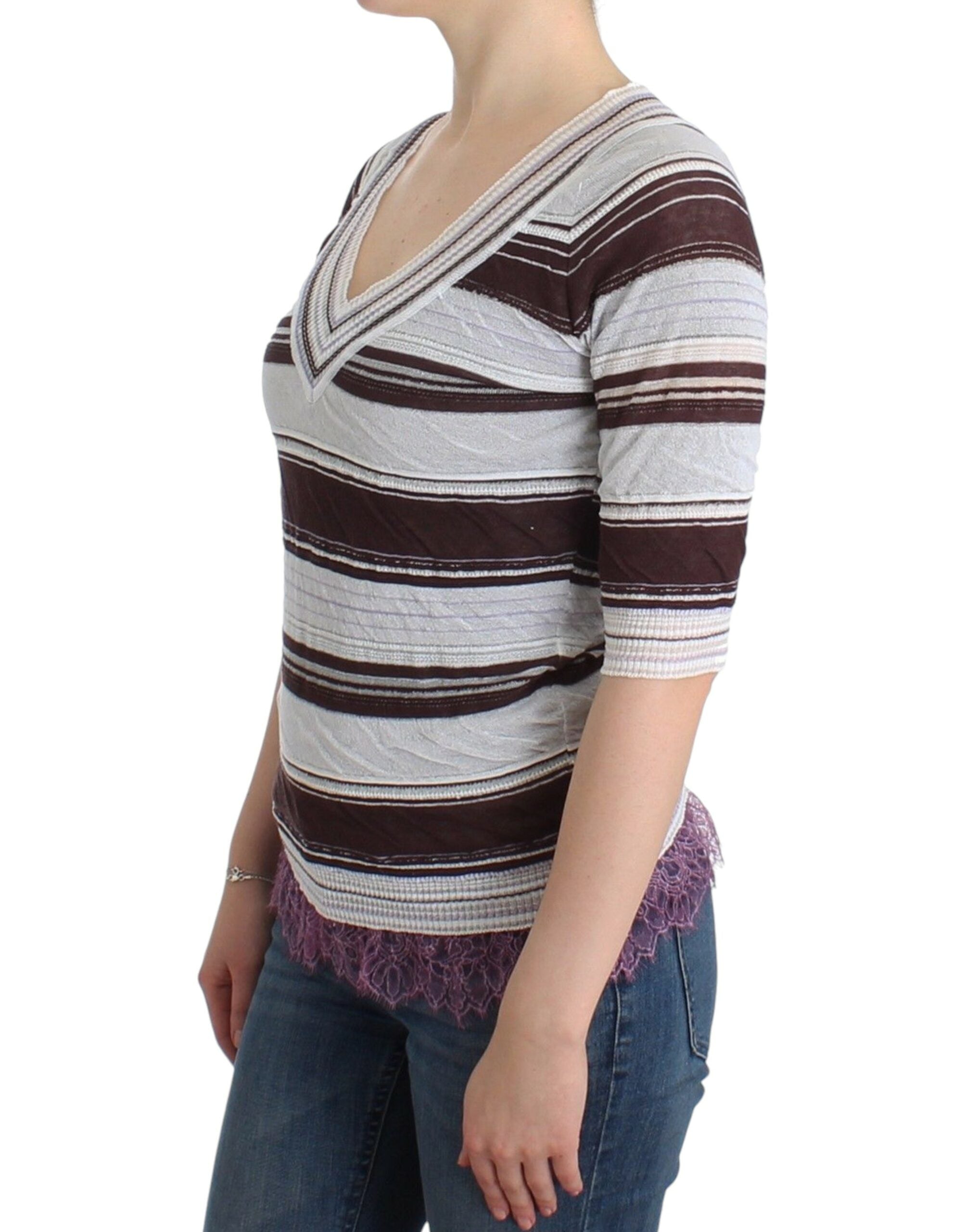 Pull Ermanno Scervino V-Neck multicolore