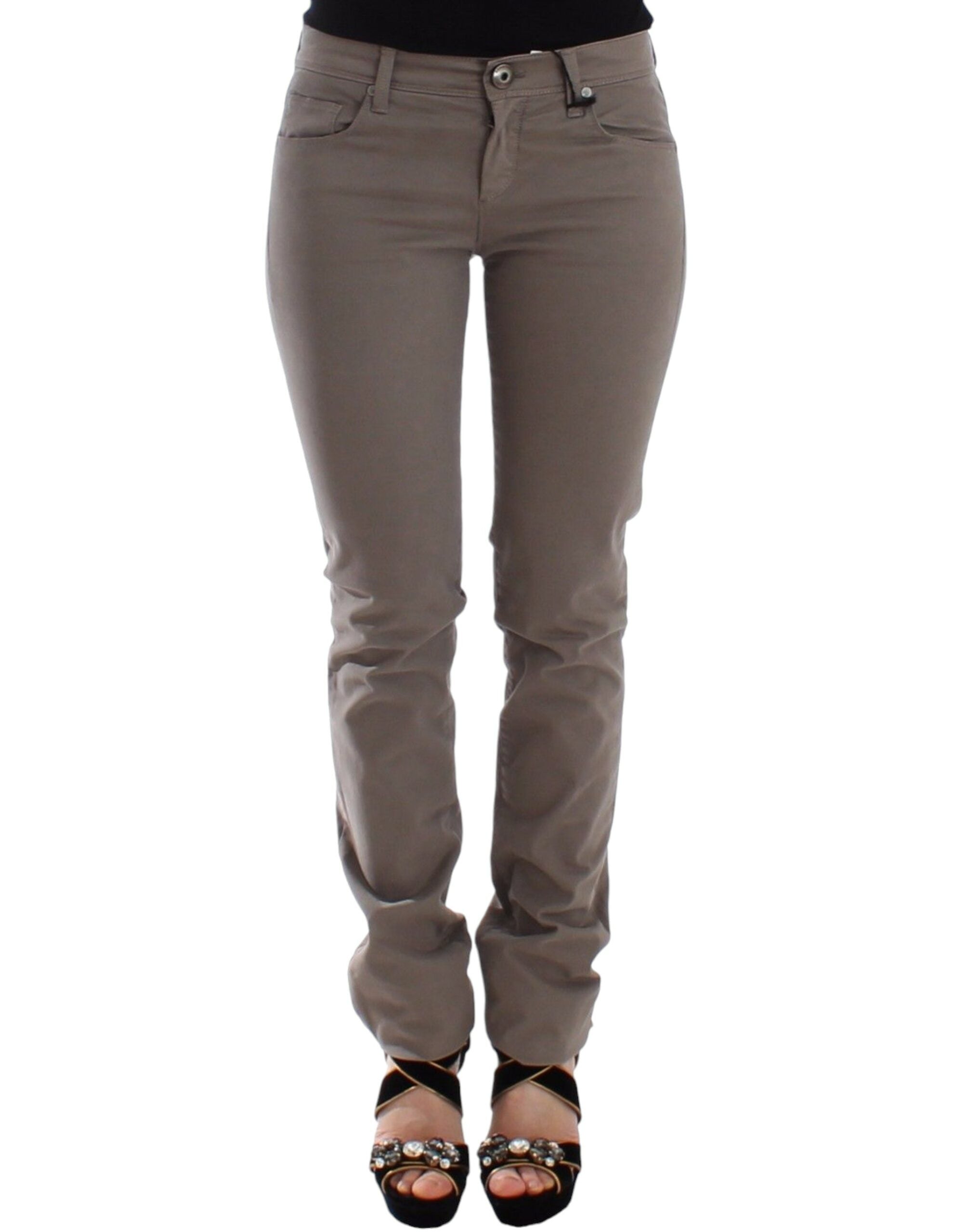 Pantalon Ermanno Scervino skinny taupe/beige