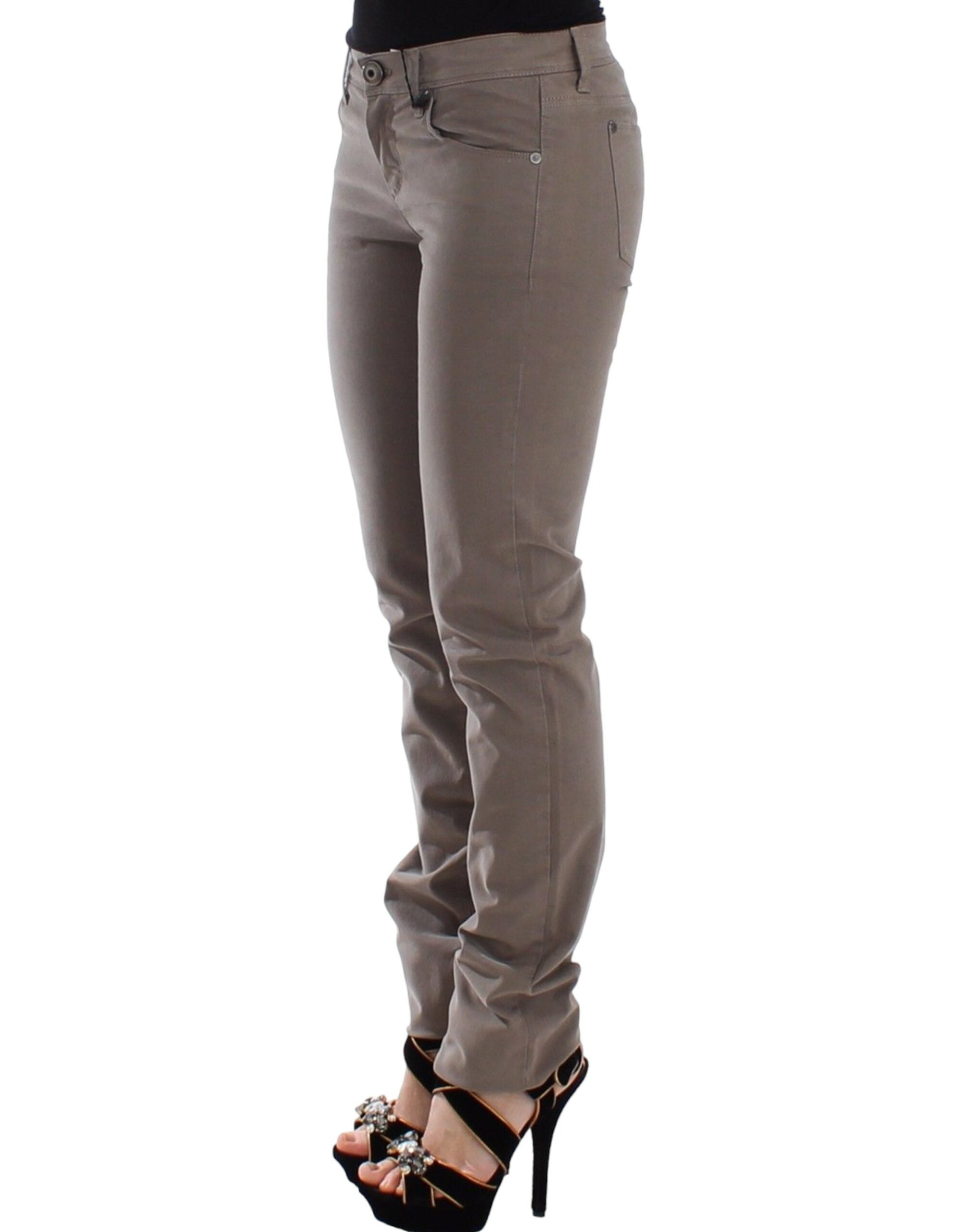 Pantalon Ermanno Scervino skinny taupe/beige