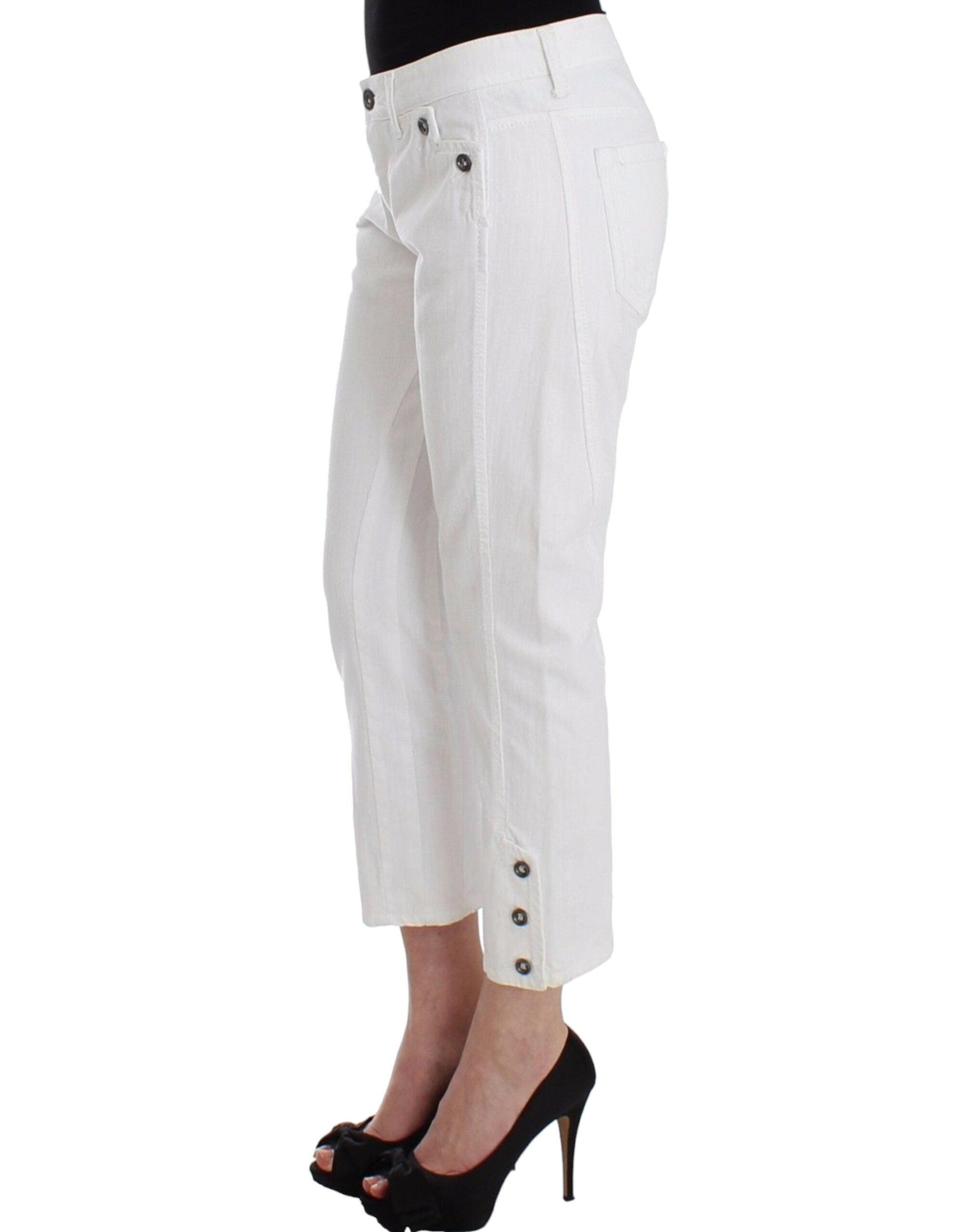 Jeans Ermanno Scervino cropped blancs