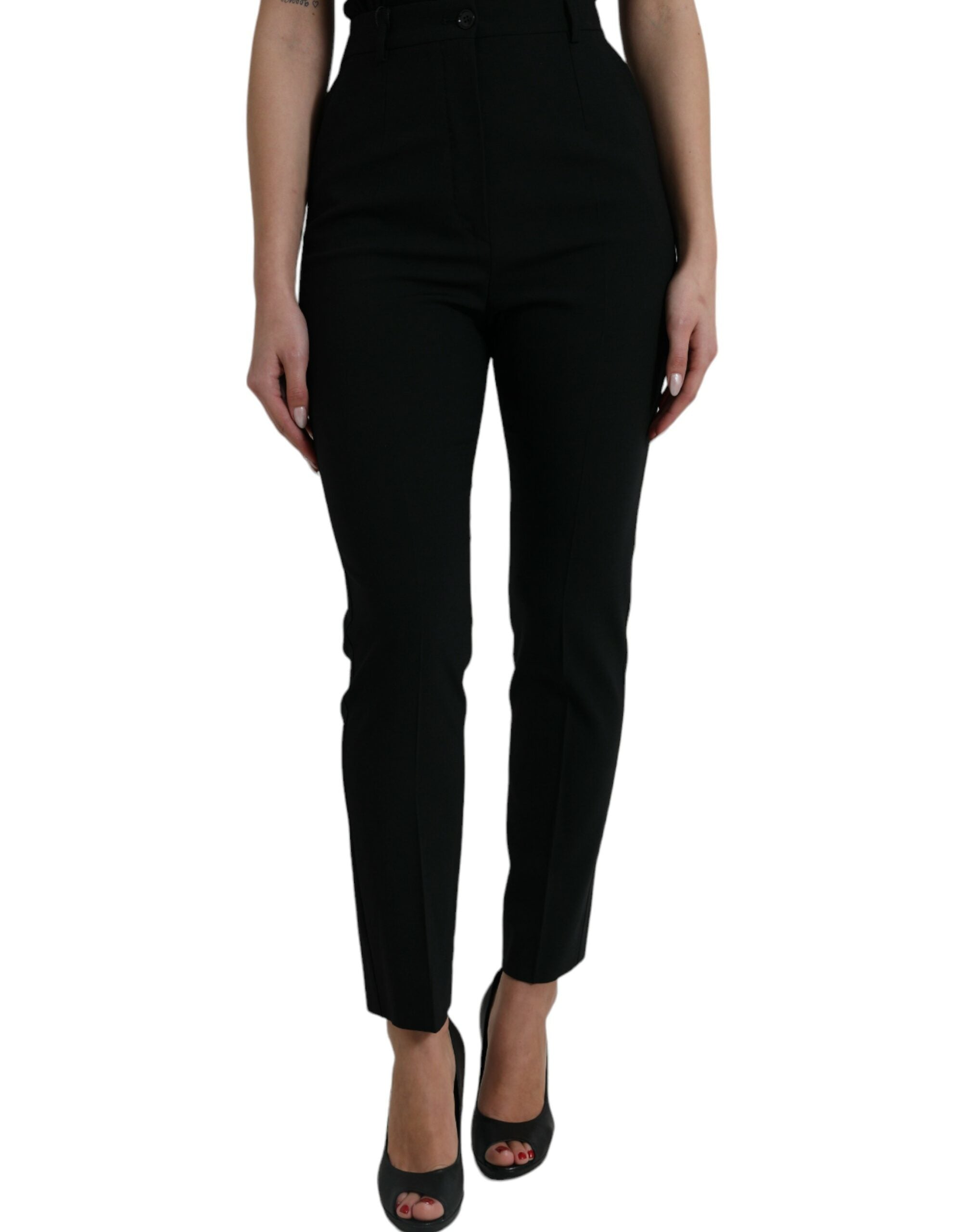 Pantalons Dolce & Gabbana taille haute noirs